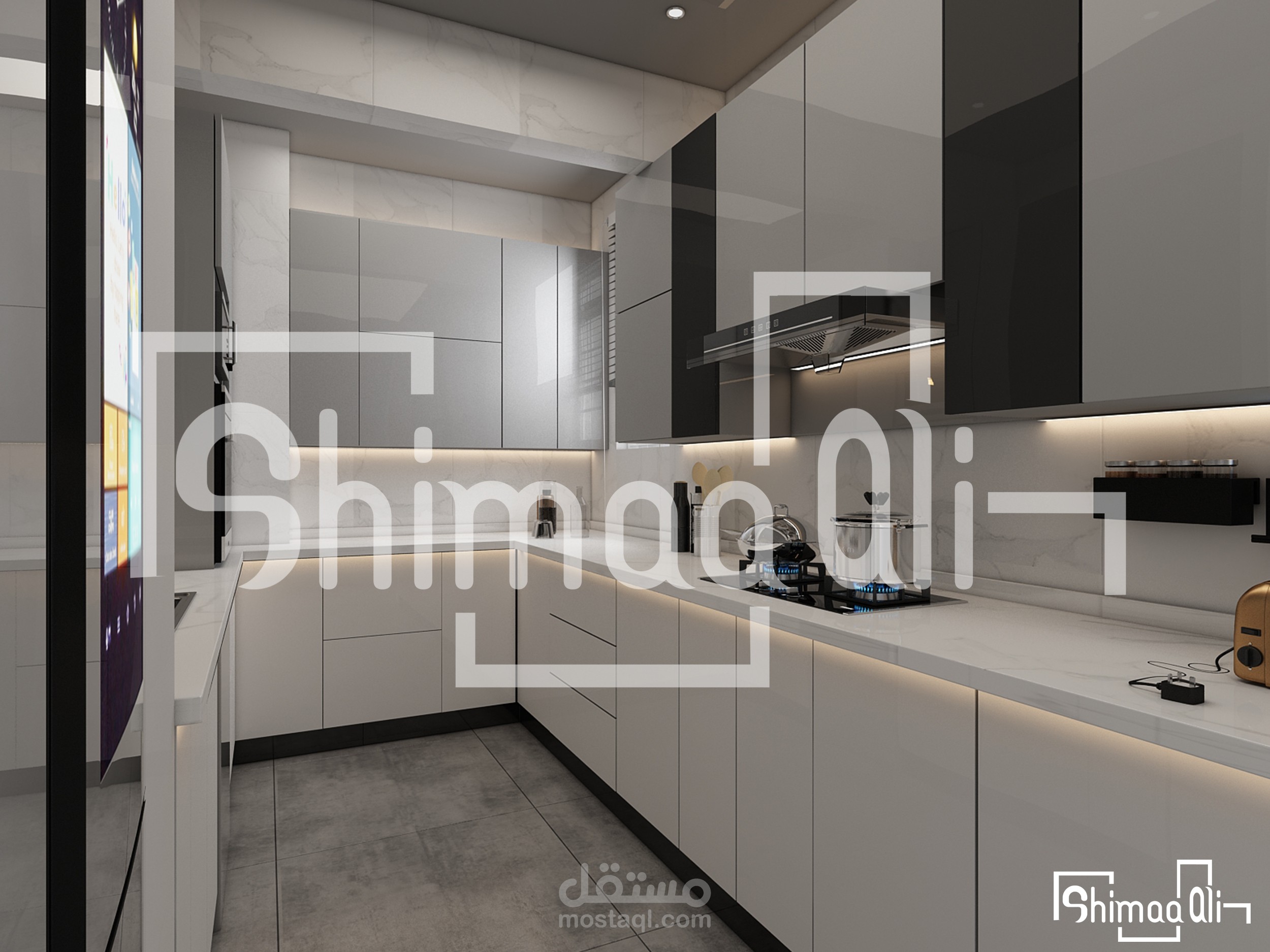 تصميم مطبخ علي الاستايل المودرن