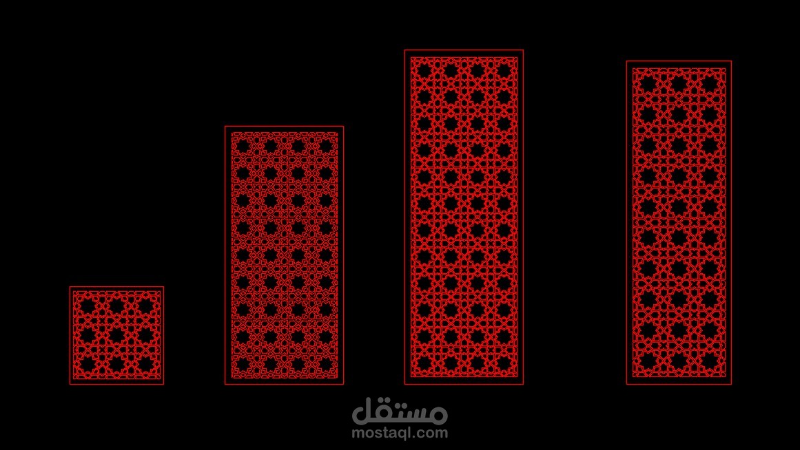 زخرفات اسلامية عن طريق الاتوكاد