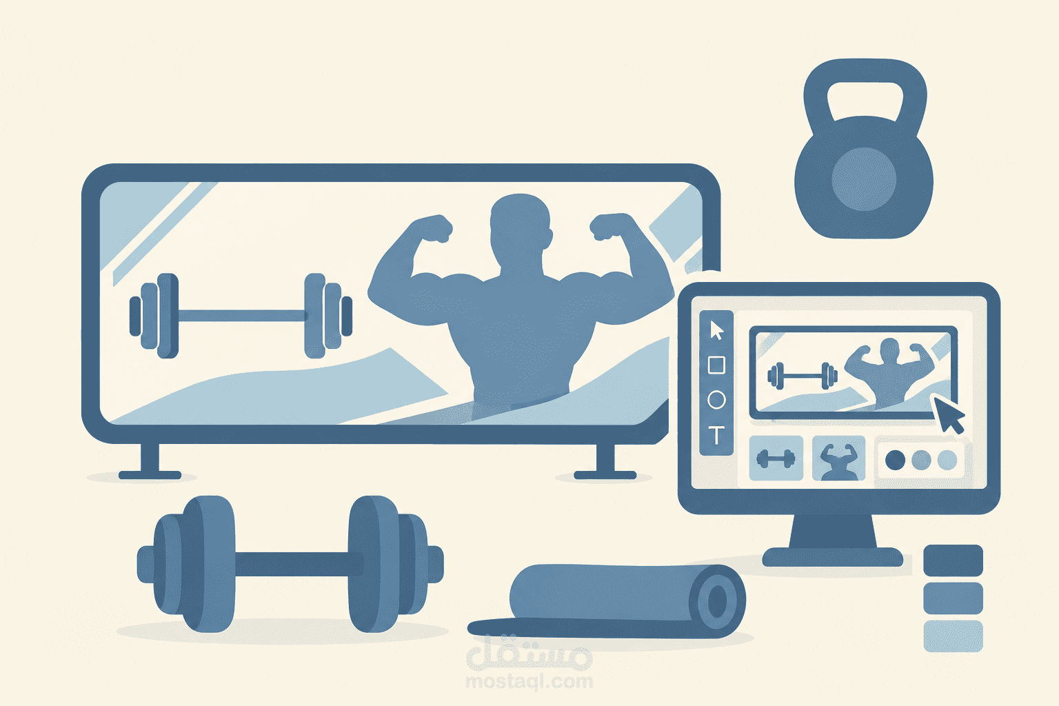 تصميم لافتة لنادي رياضي | Banner design 4 a gym