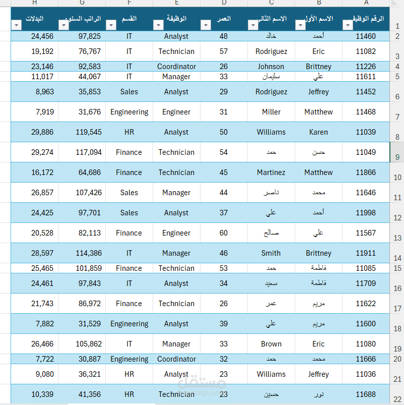 ادخال بيانات
