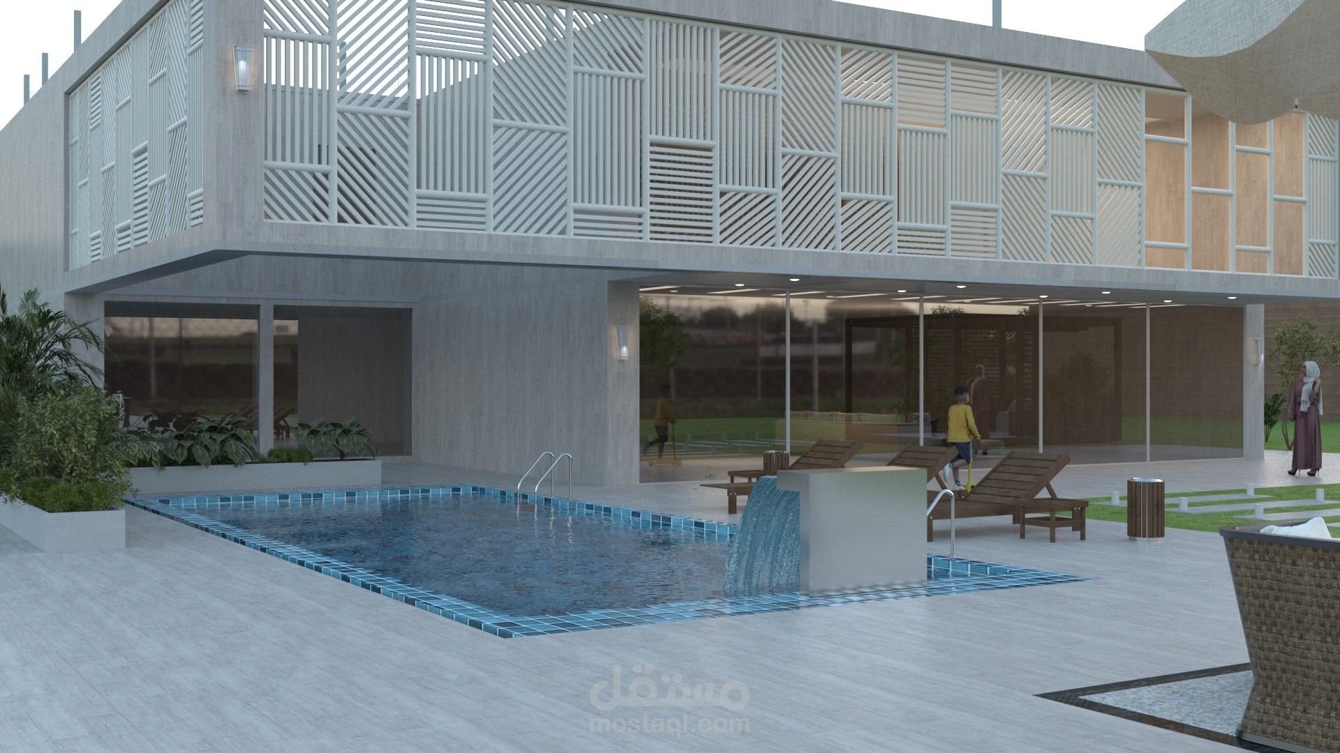 تصميم خارجي لواجهة فيلا