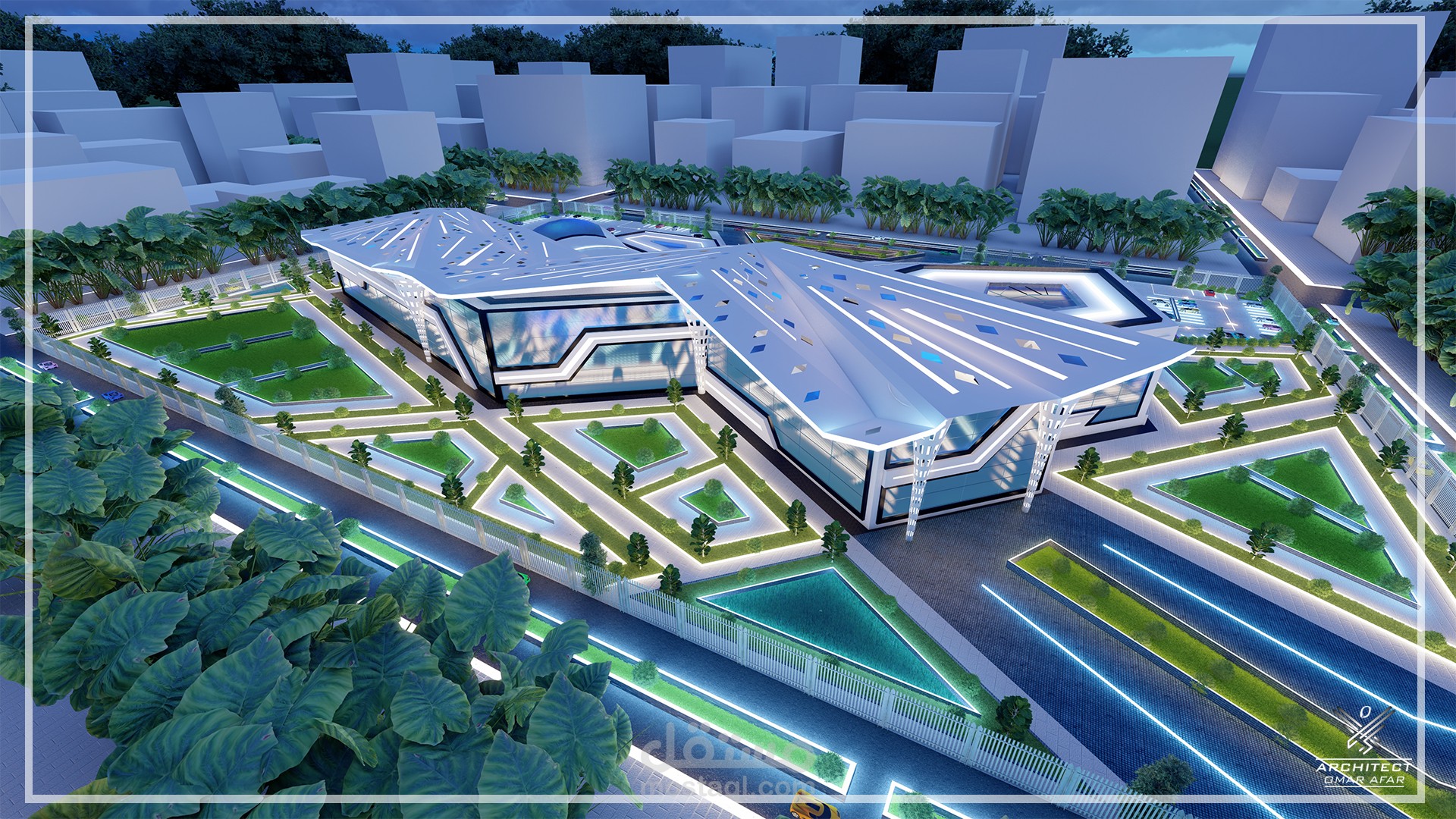 تصميم مركز ابحاث تكونولوجي