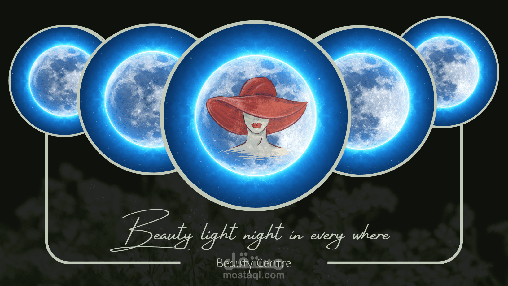 Black Blue Simple Beauty Daily Vlogger Facebook Cover