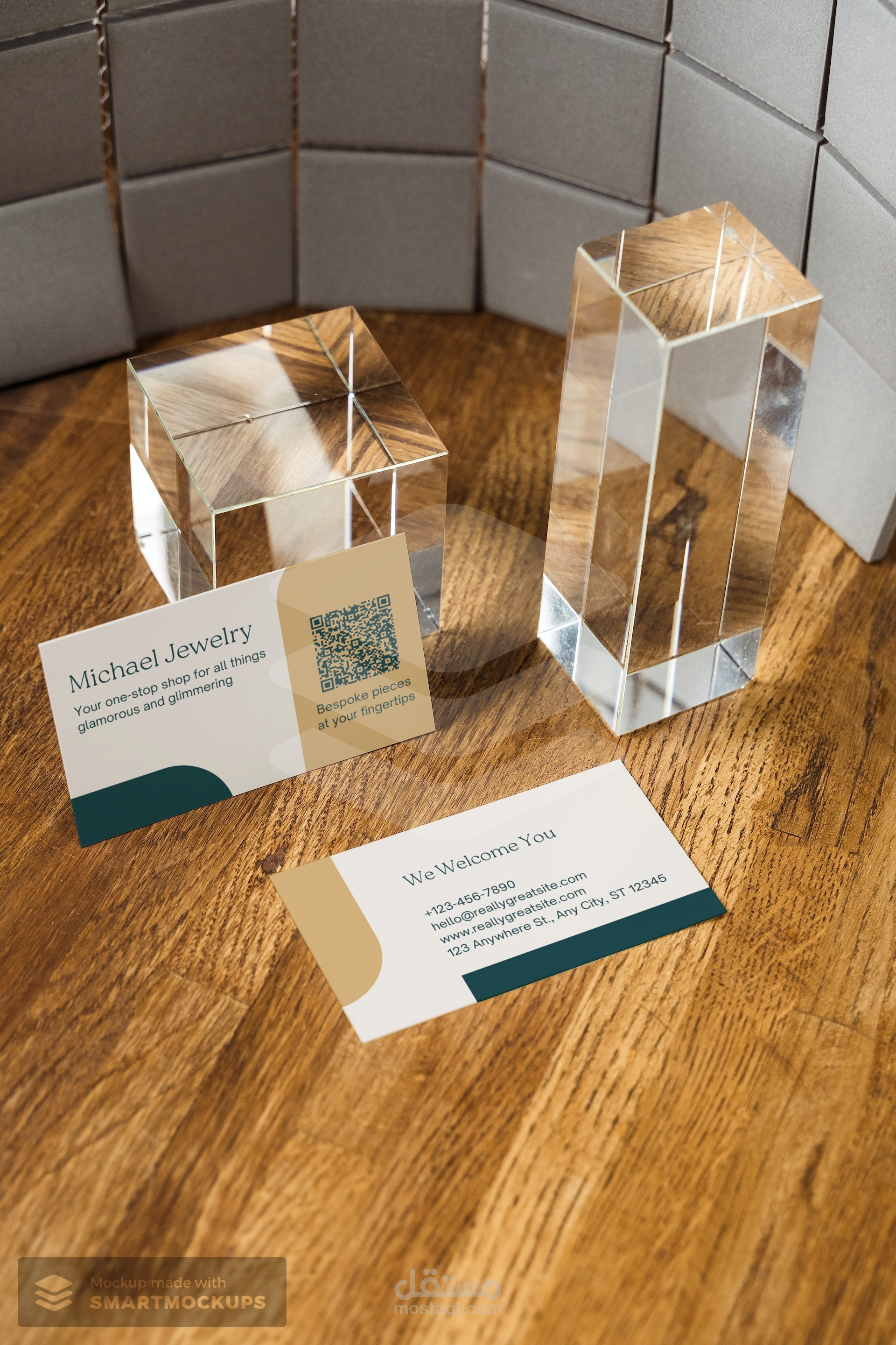 Business card with QR code