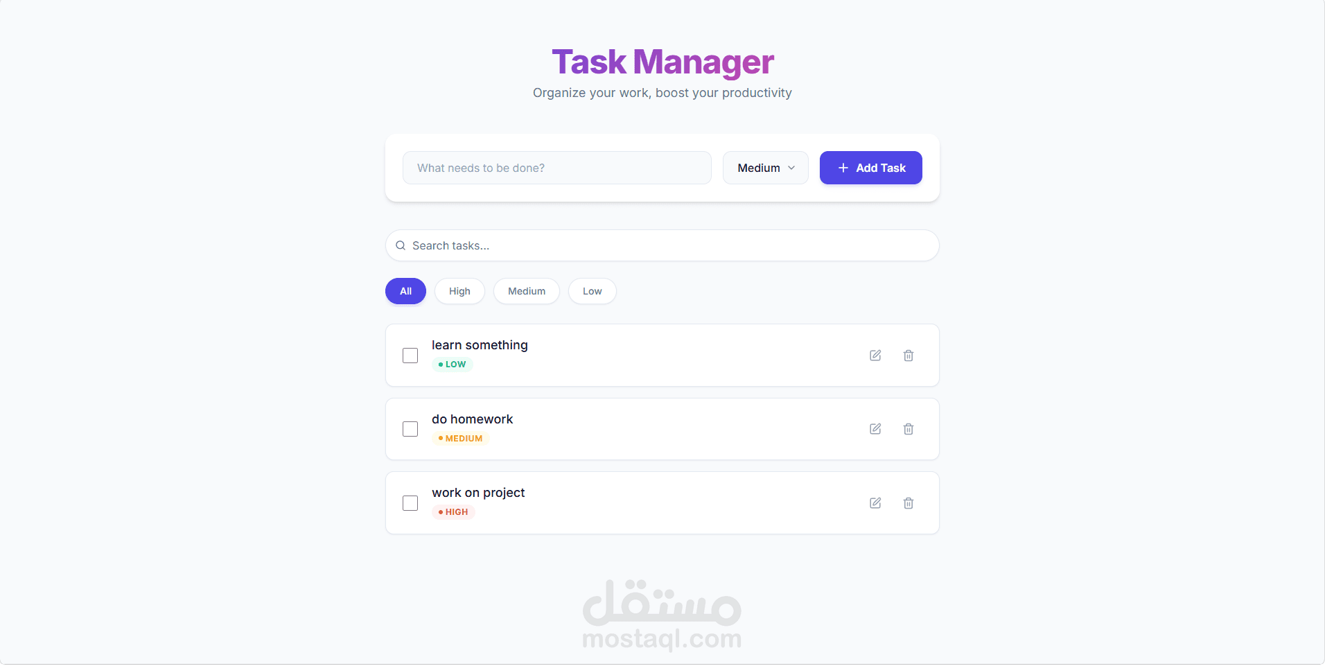 تطبيق لإدارة المهام بواجهة مستخدم مميزة وفريدة