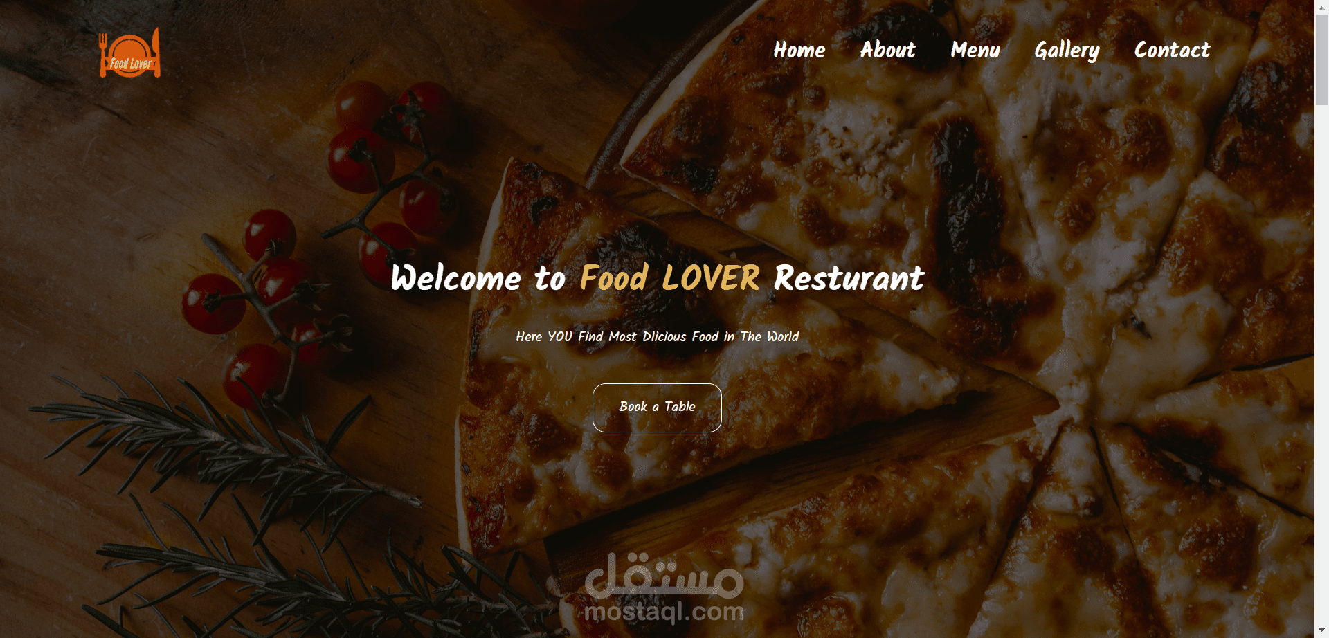 Resturant page