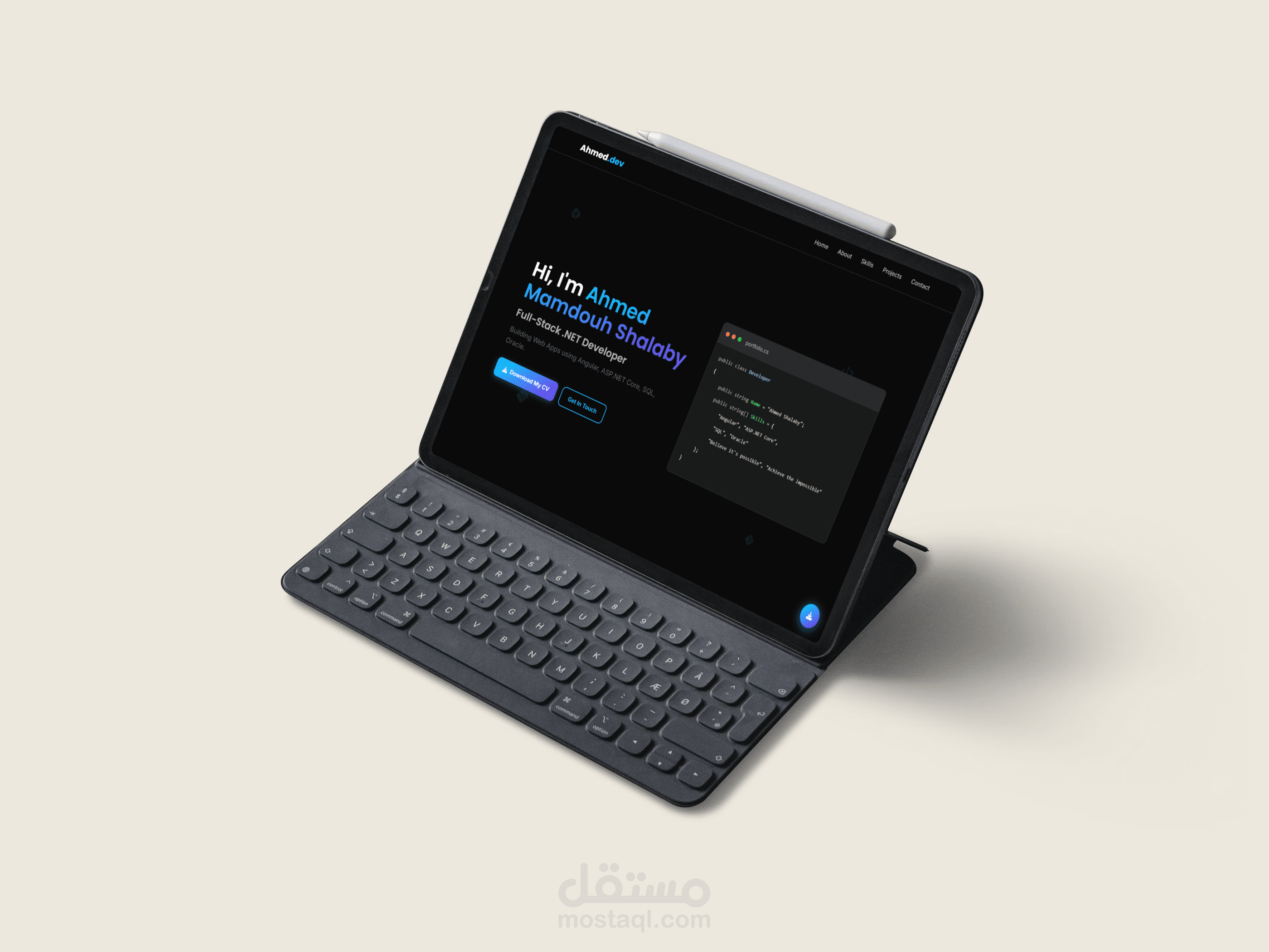 تصميم وتكويد موقع شخصي