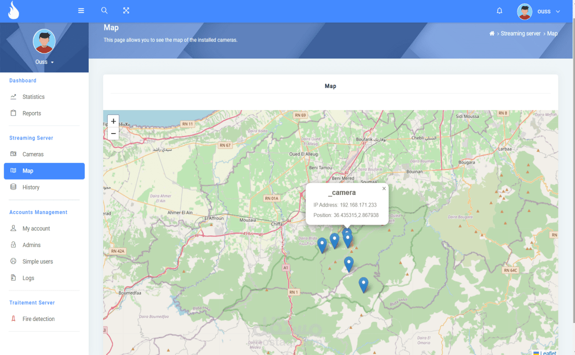 Fire detection plateforme