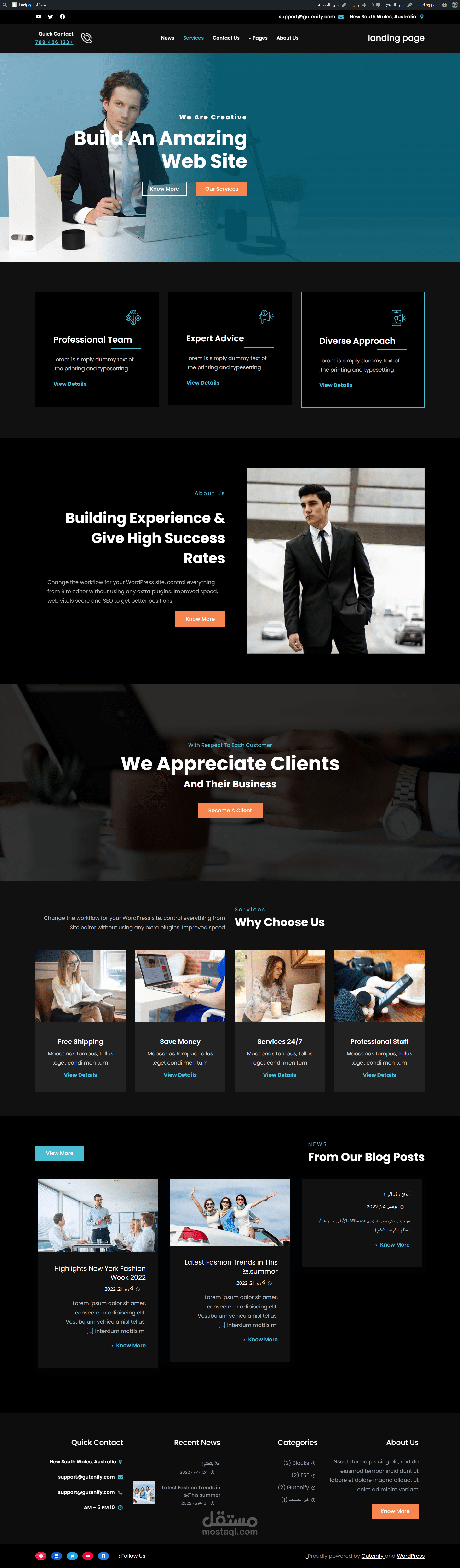 صفحة هبوط (landing page)