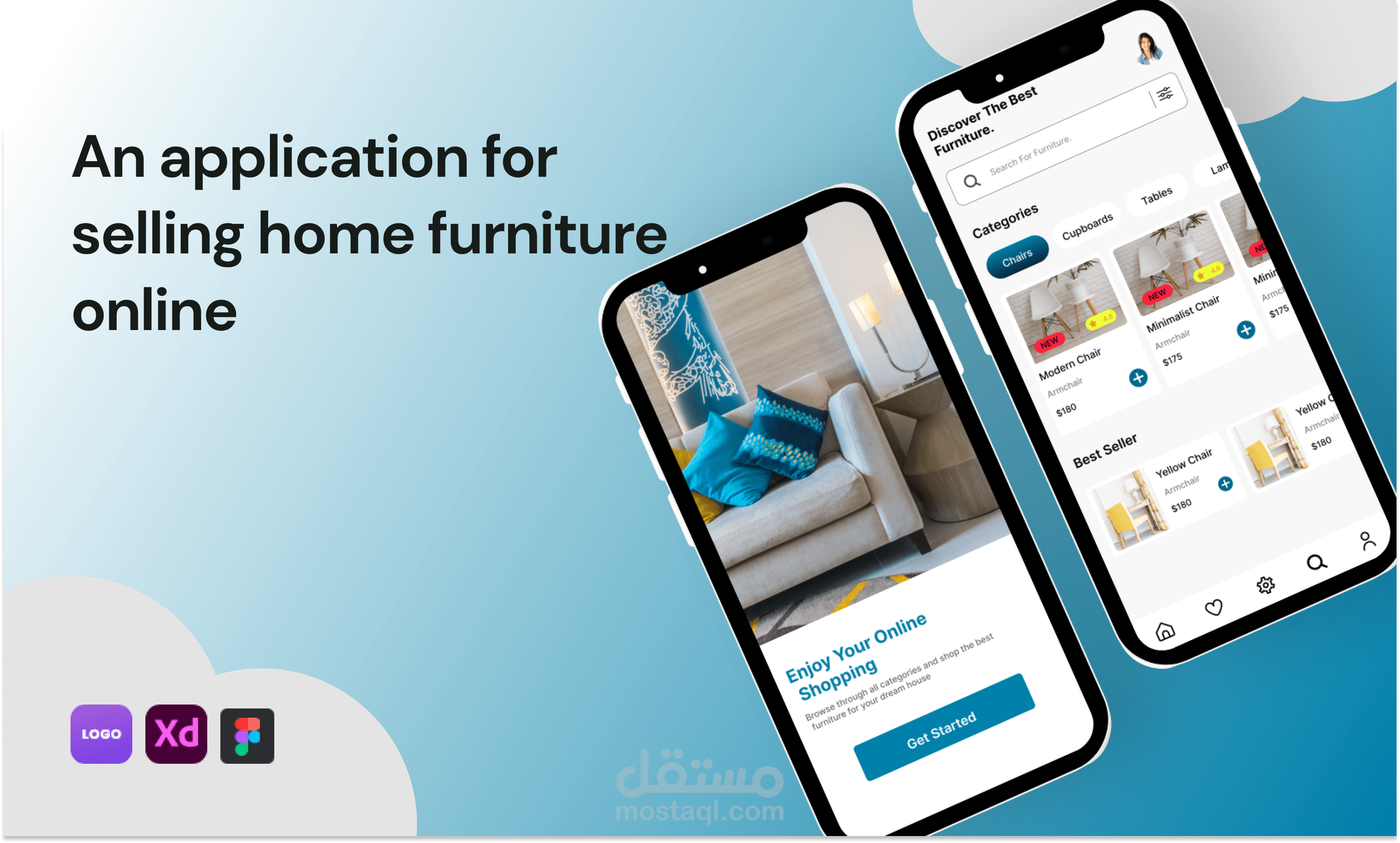 تطبيق لبيع الاثات المنزلية اونلاين