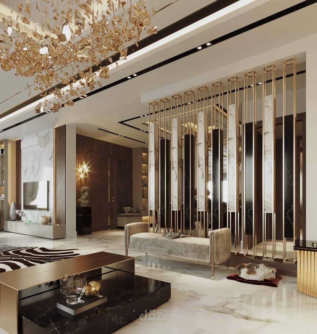 تصميم داخلي لشقة بنمط modern