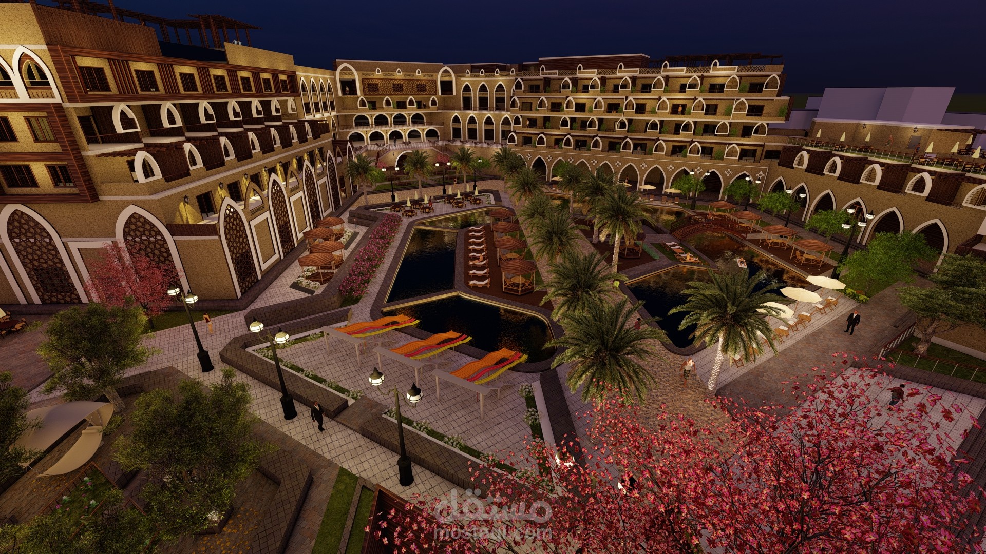 تصميم و انيميشن كامل لمشروع فندق