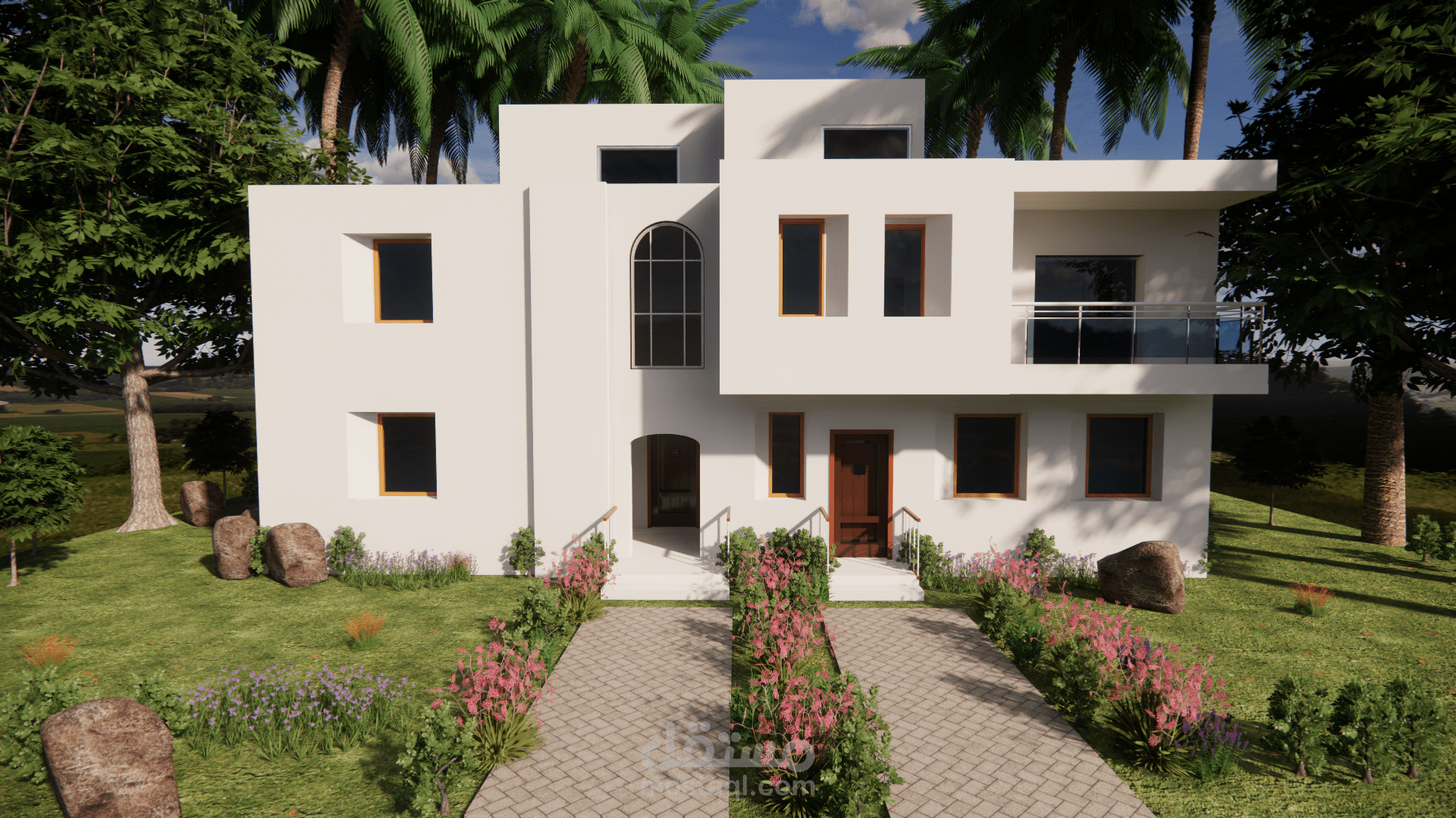 تصميم فيلا سكنيه 2d , 3d