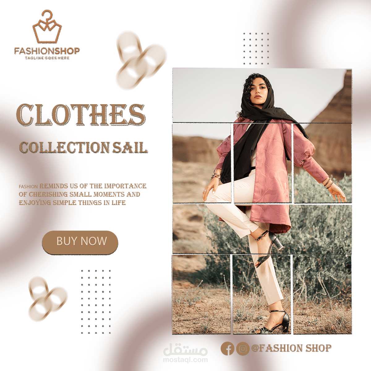 تصاميم سوشيل ميديا لمتجر ملابس