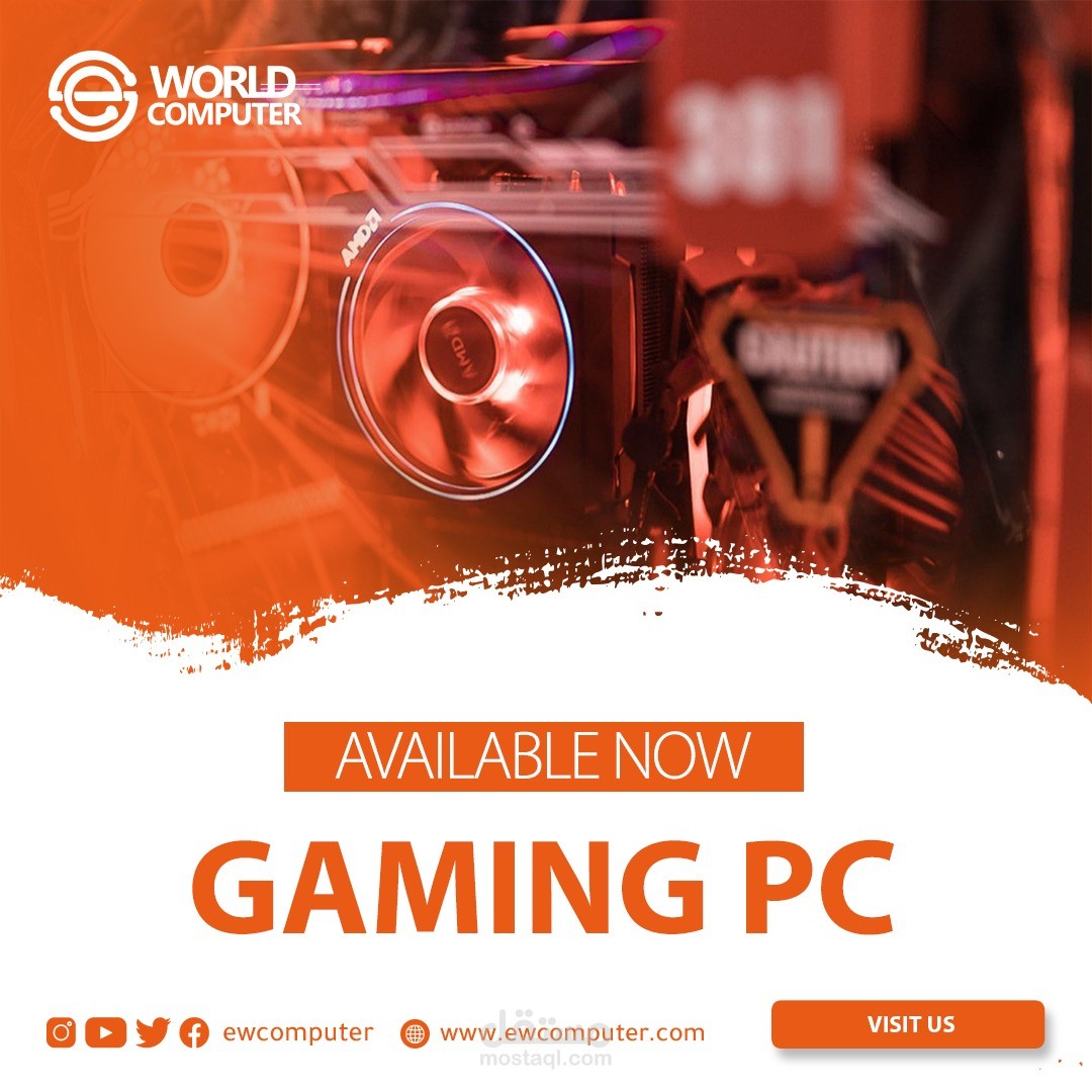 تصميم إعلان سوشيال ميديا لمحل أجهزة حاسوب