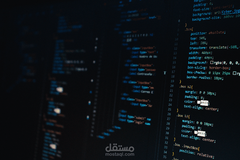 تصميم وتطوير واجهات  html و css و javascript