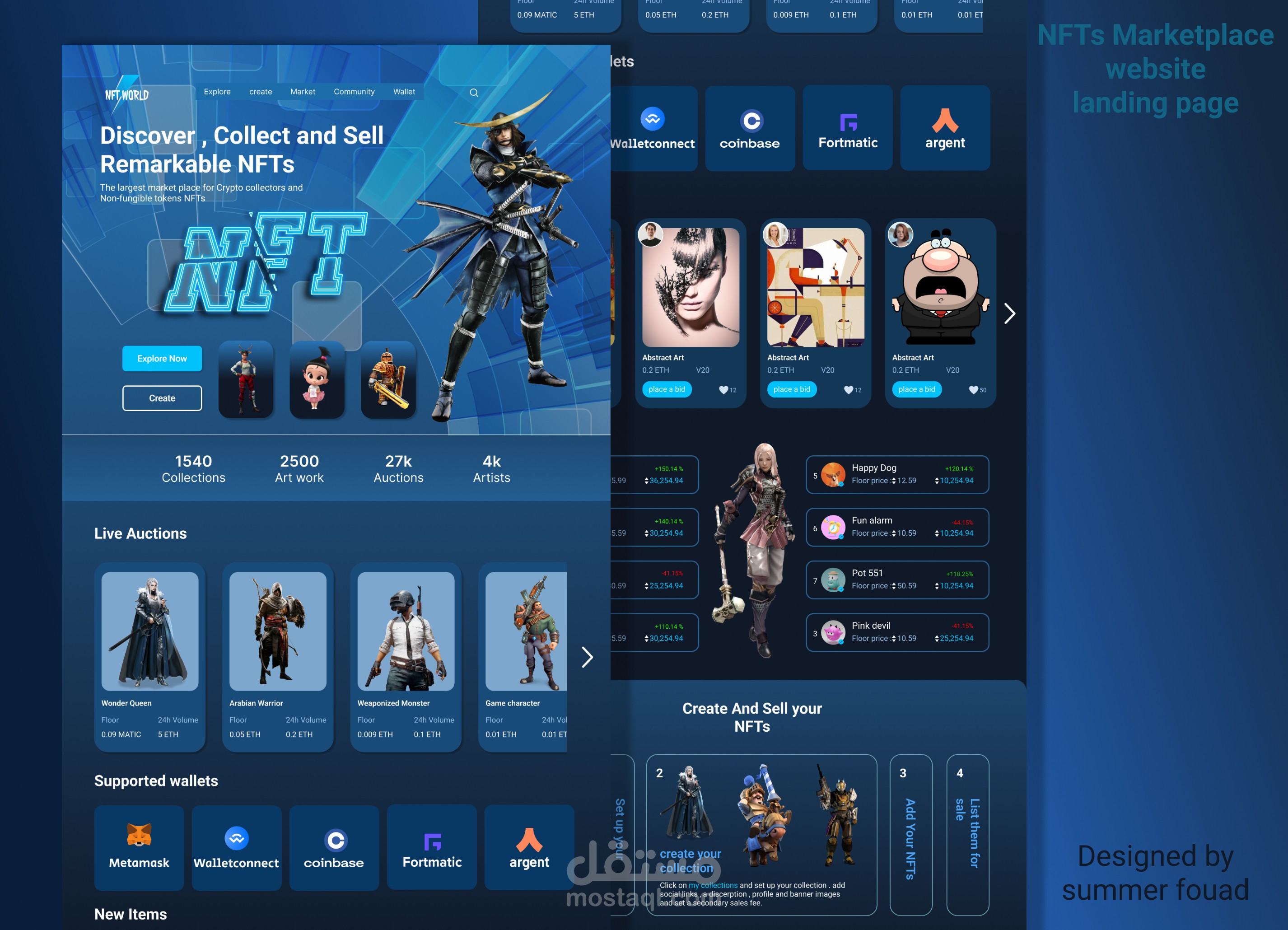 موقع NFTs محافظ كريبتو تبادل اعمال فنيه رقميه