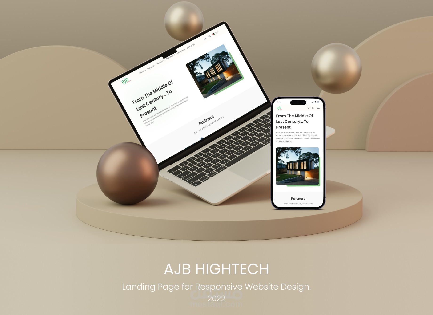 تصميم صفحة هبوط Landing page لموقع أتمتة متجاوب Responsive