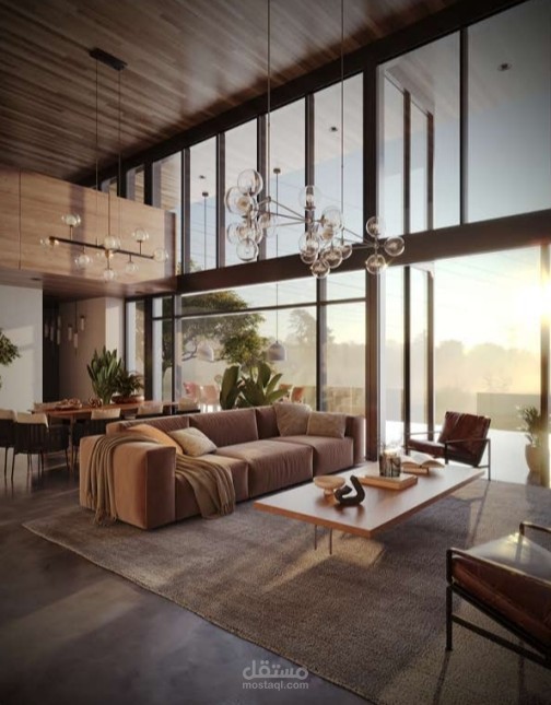 تصميم استقبال فيلا سكنيه