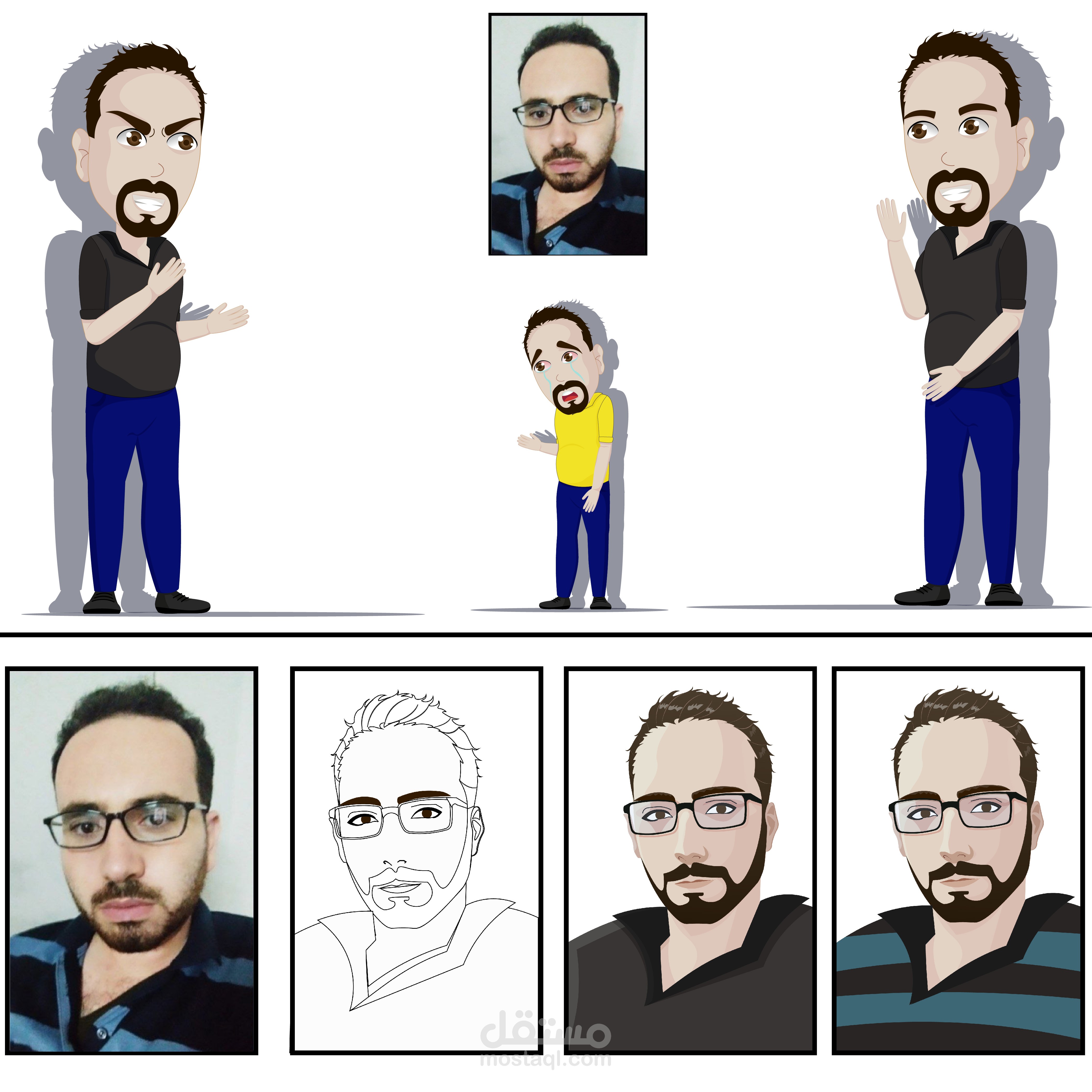 تحويل الصور الشخصية لكاركتر كرتوني او رسم واقعي  او ستيكرات
