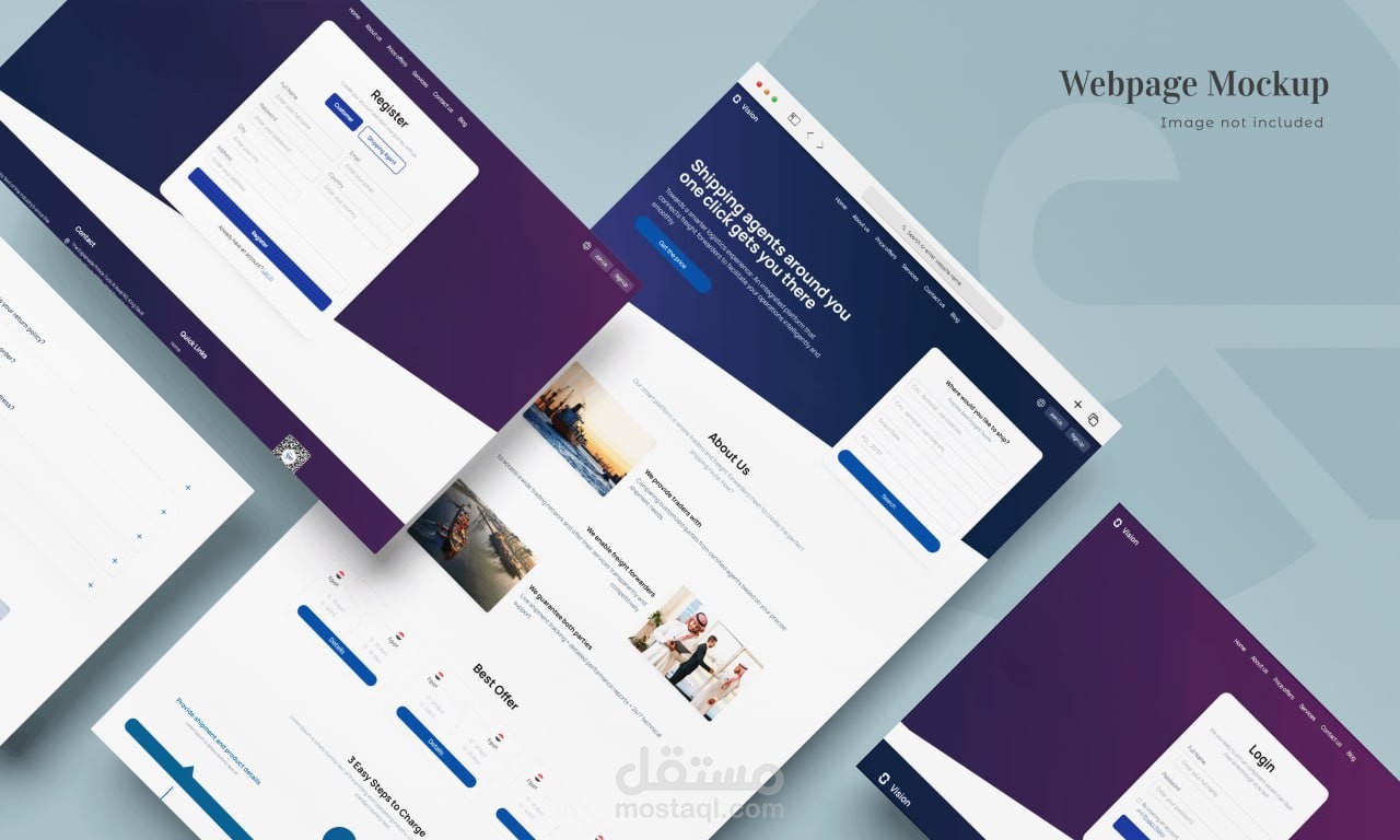 منصة شحن بحري ذكية لحجز وتتبع الشحنات وتقدير التكاليف – مشابهة لـ SeaRates