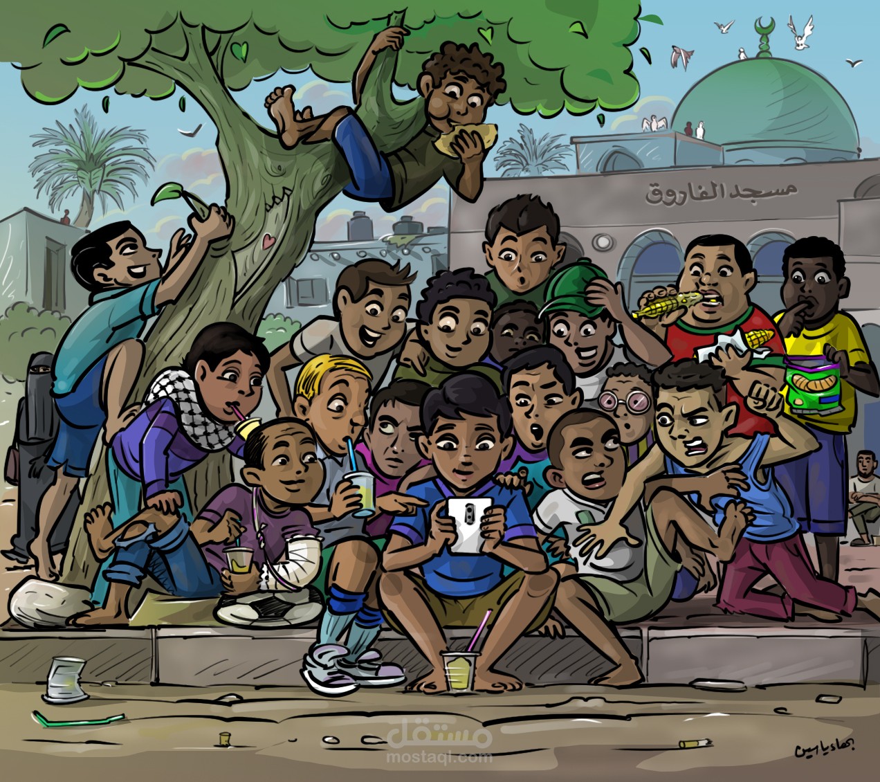 رسم حارات الزمن القديم