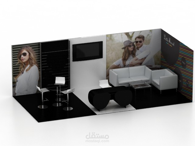 تصميم إعلاني لشركة تسويق النضارات بالعالم