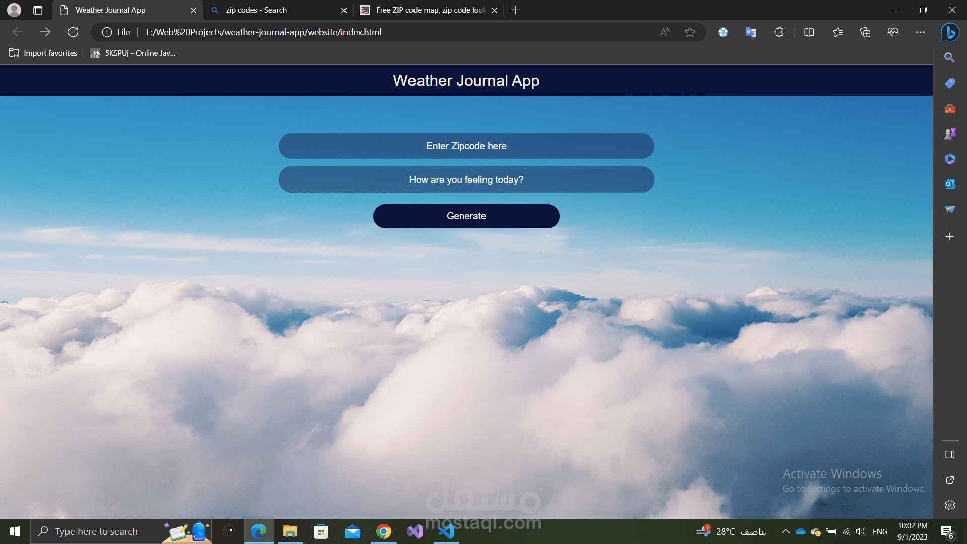 Weather Journal App