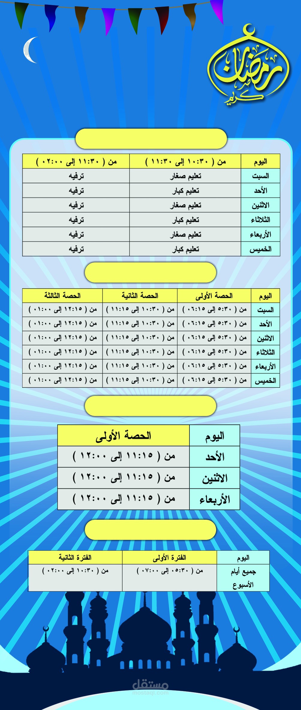 العمل علي تصميم الكروت الشخصية والبوسترات الاعلانية