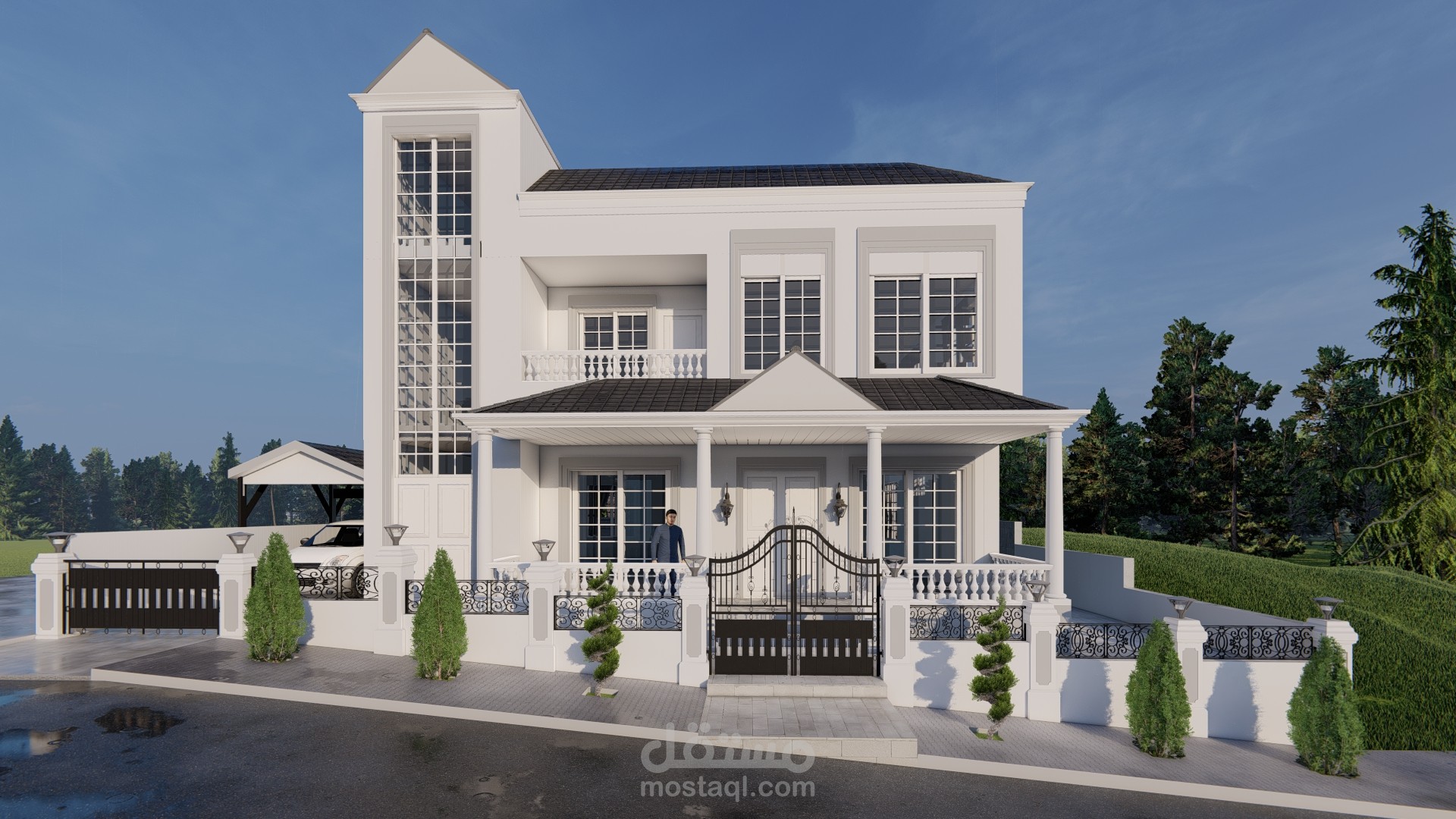 تصميم فيلا بالنظام الكلاسيكي