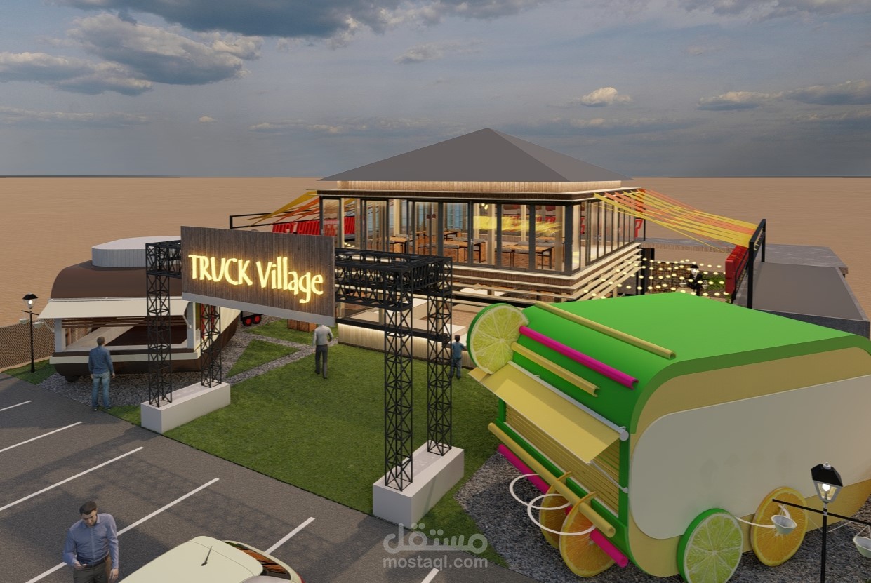 تصميم تجمع تجاري (Truck Village)
