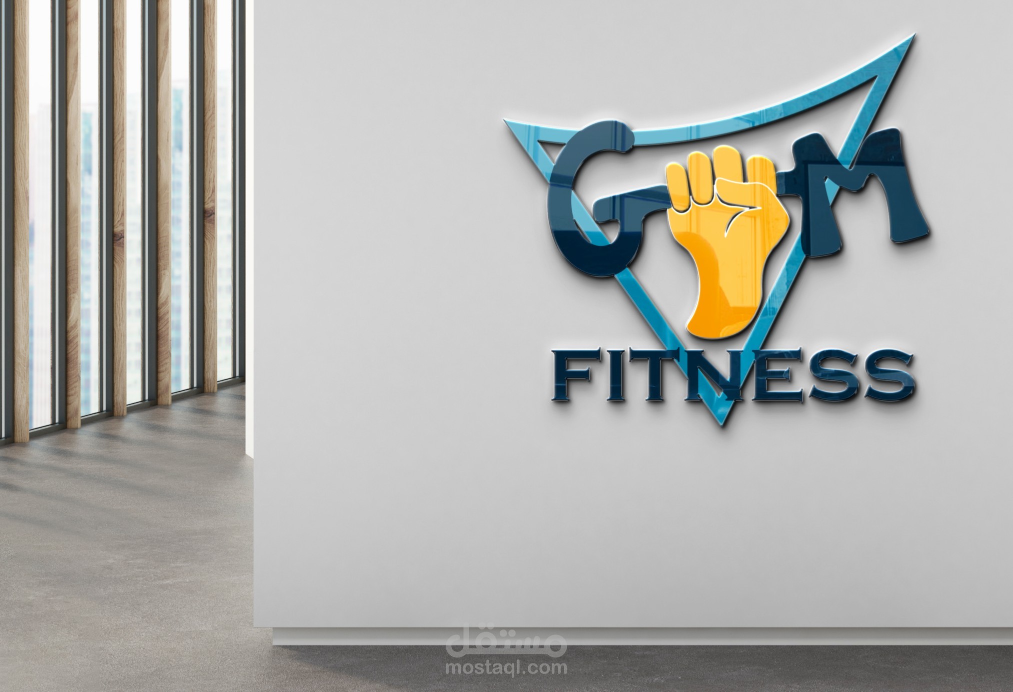شعار لصالة رياضية gym