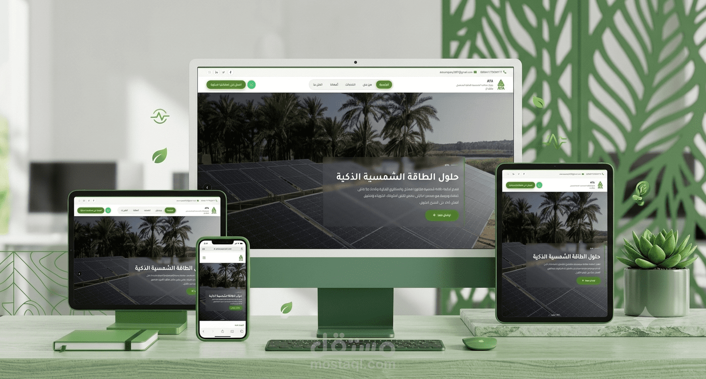 ATA – تطوير منصة أعمال احترافية بواجهة حديثة ولوحة إدارة متكاملة