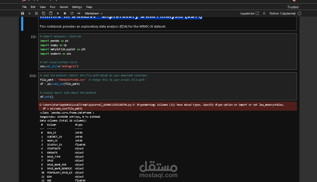 MIMIC-III Dataset - Exploratory Data Analysis (EDA)