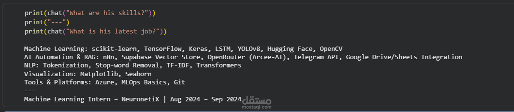 RAG-powered CV Chatbot