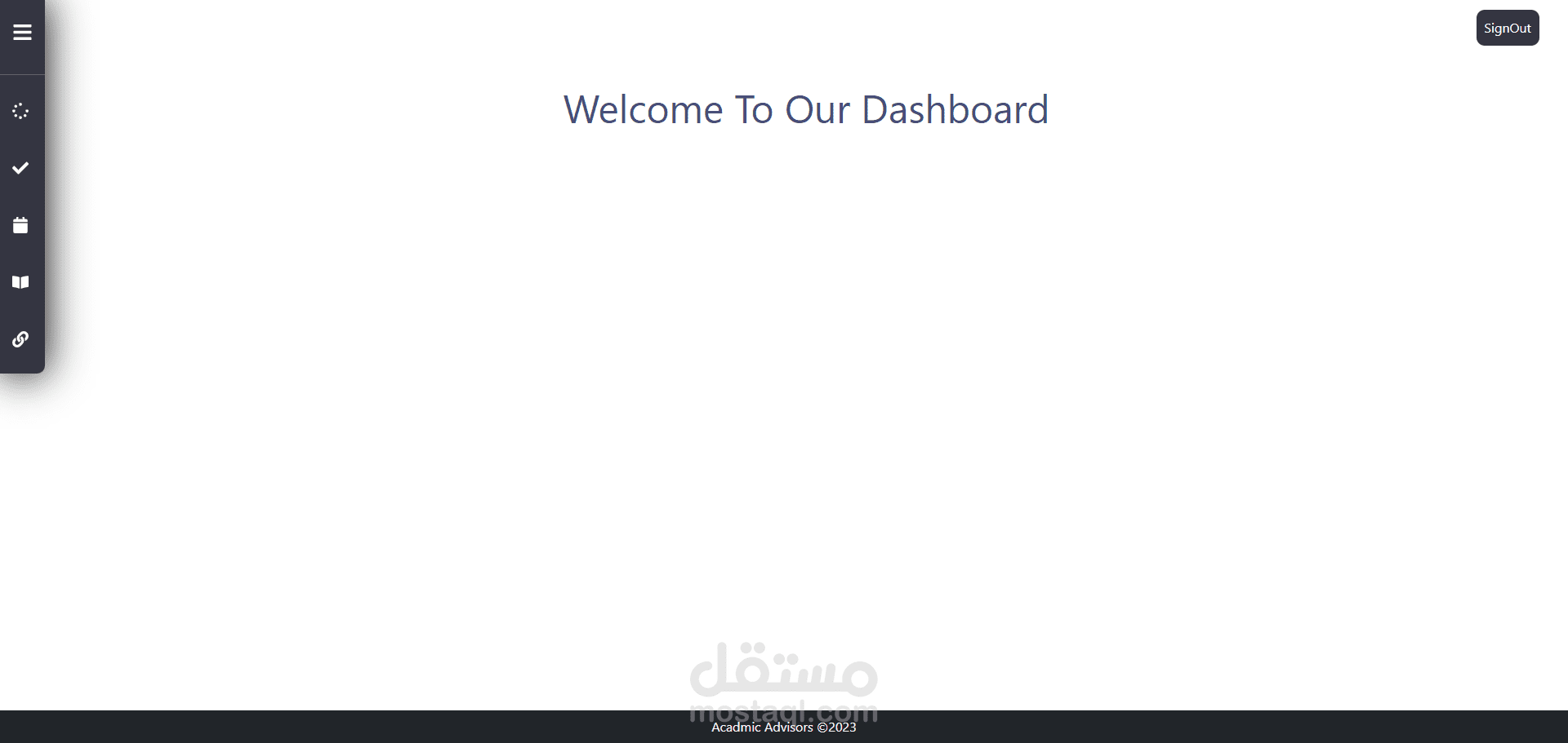 داش بورد متجاوب لنظام تعليم بأستخدام reactjs and bootstrap and firebase