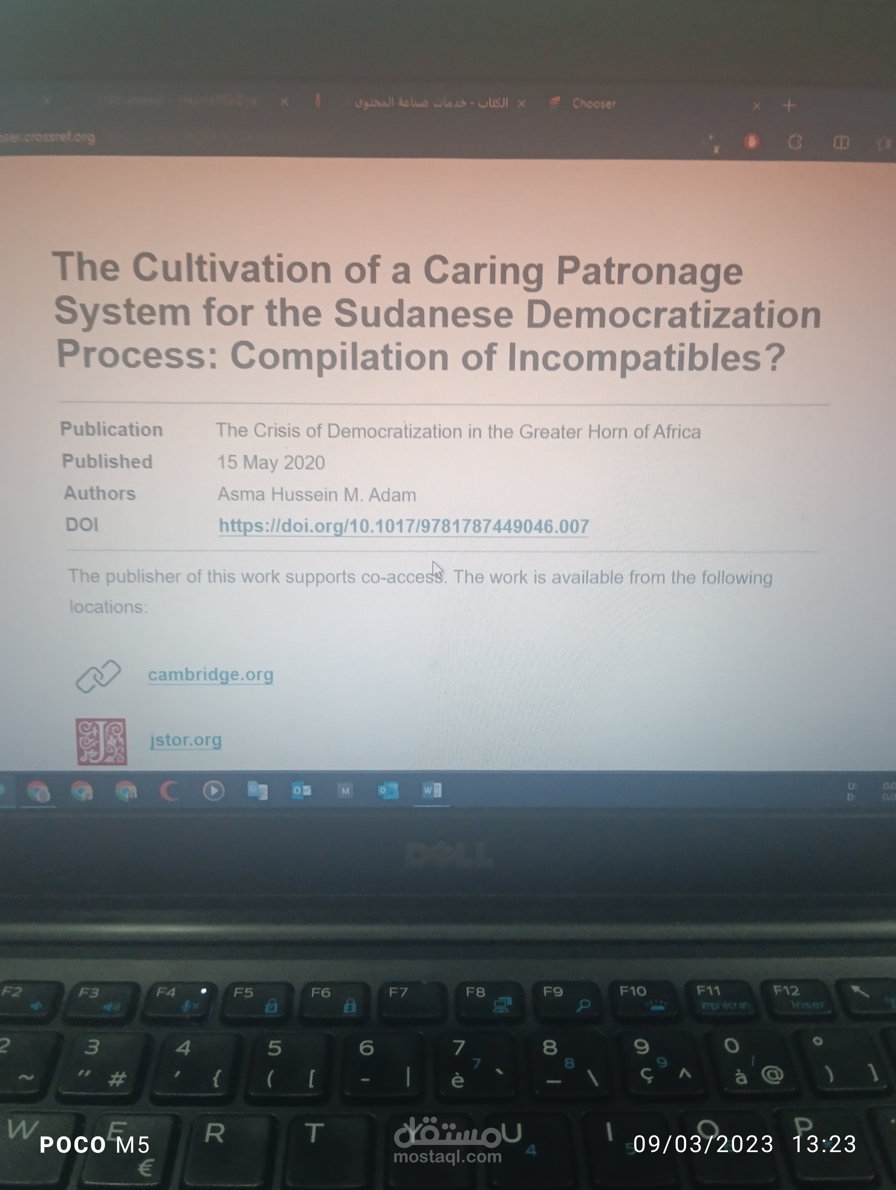 The Cultivation of a Caring Patronage System for the Sudanese Democratization Process:  Compilation of Incompatibles?”