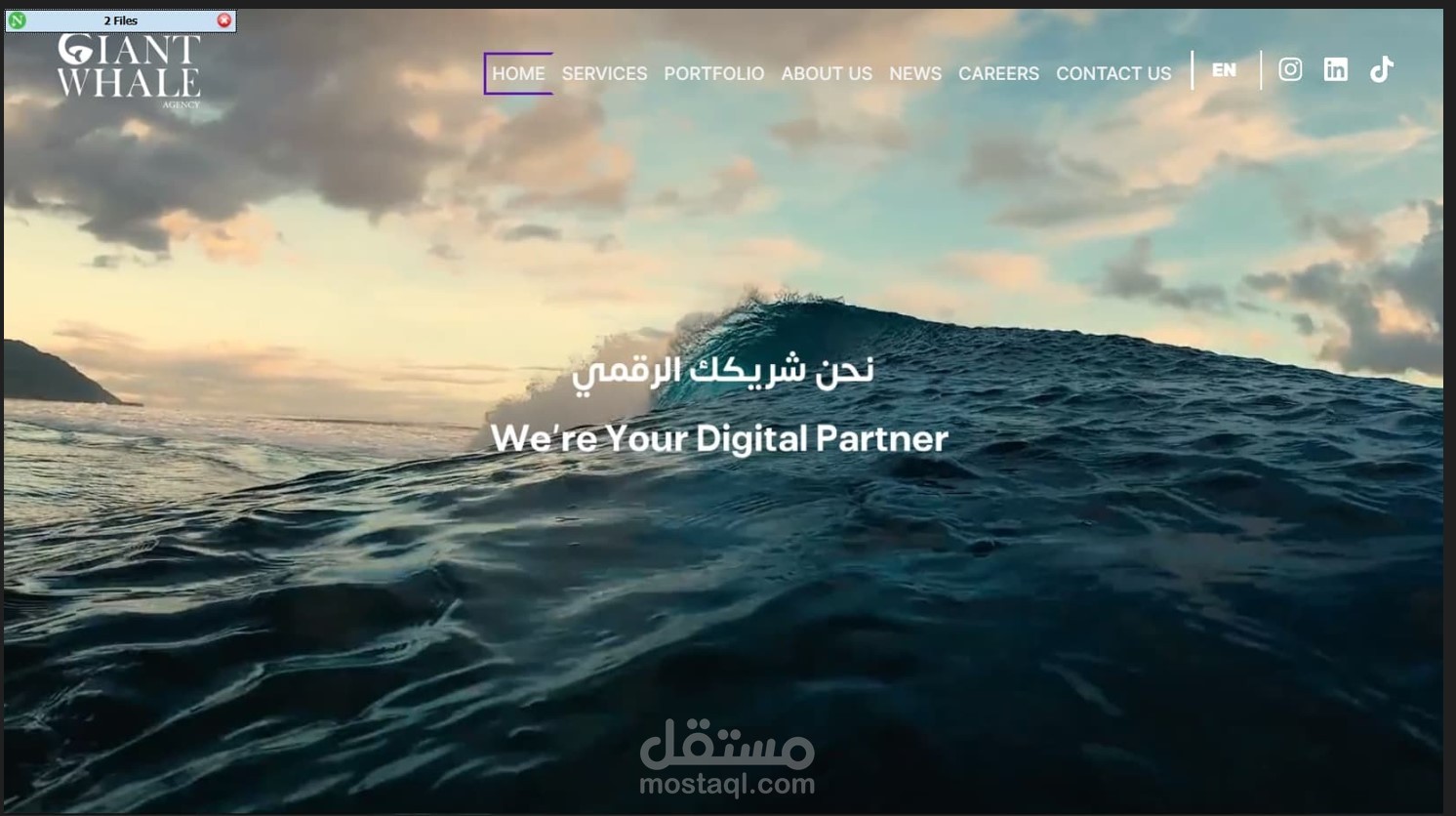 موقع الكتروني لشركة تسويق