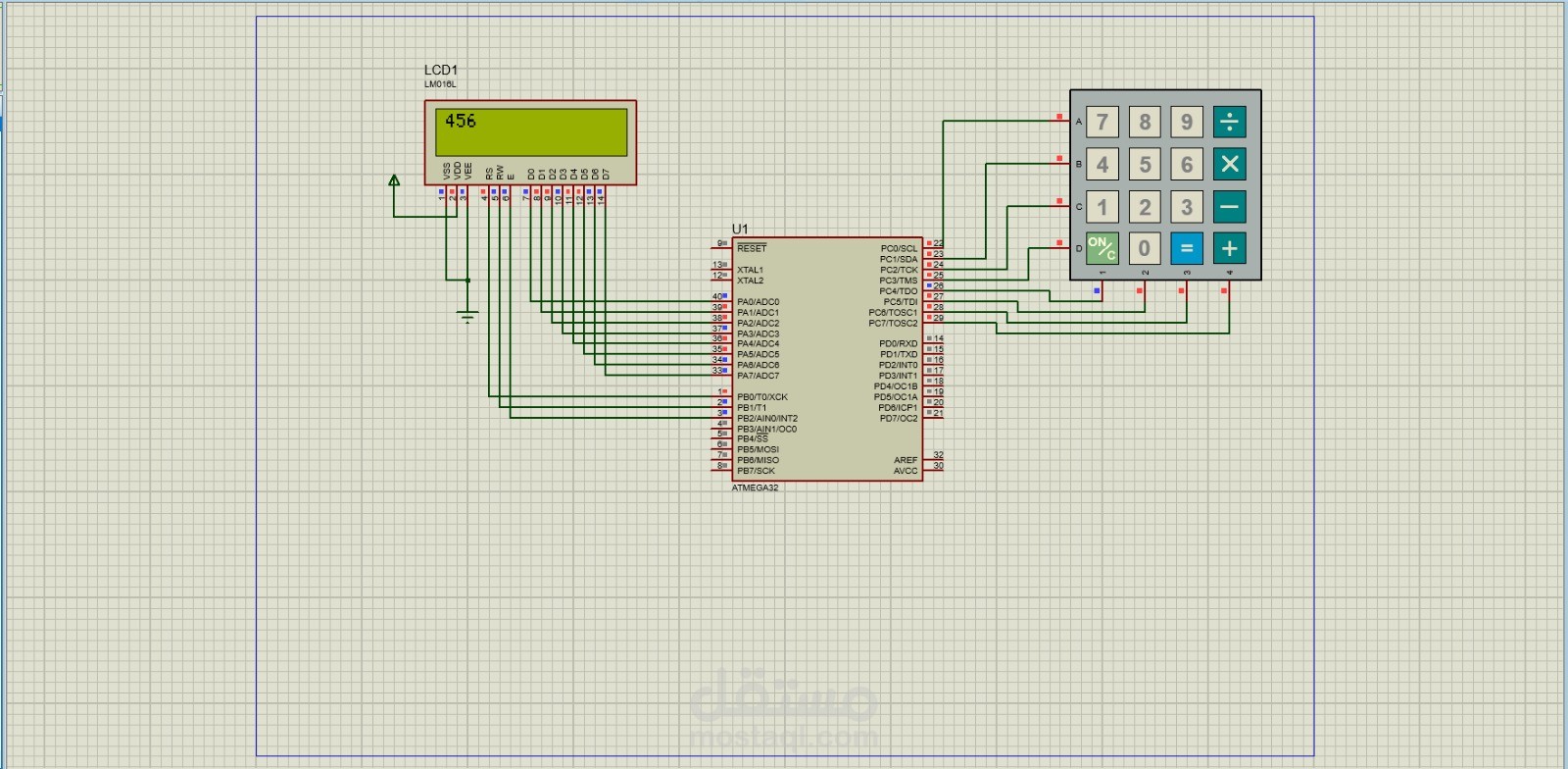Calculator by Embedded C