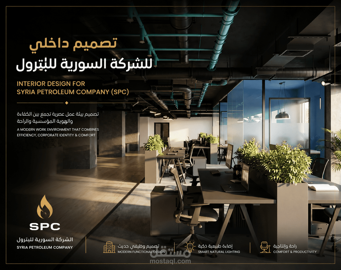 تصميم داخلي لمبنى الشركة السورية للبترول (SPC)