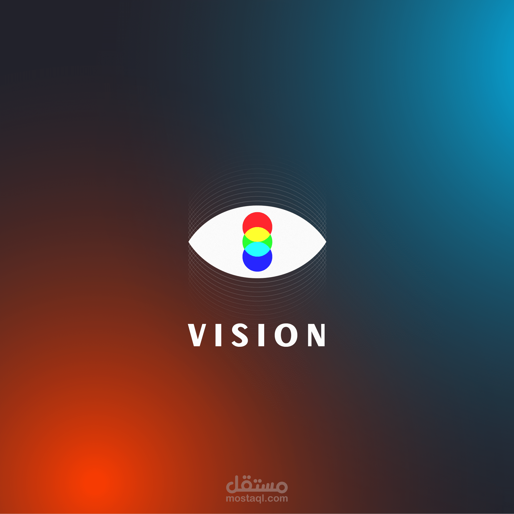 VISION LOGO DESIGN WITH RGB COLORS