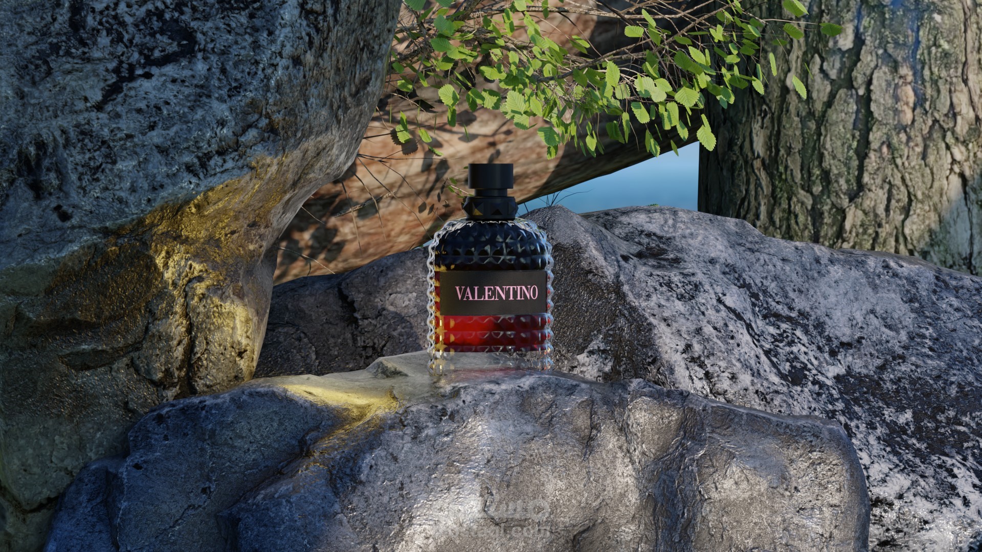 فيديو إعلاني ثلاثي الأبعاد لعطر Valentino born in Roma (30 ثانية) بتصميم ومونتاج احترافي