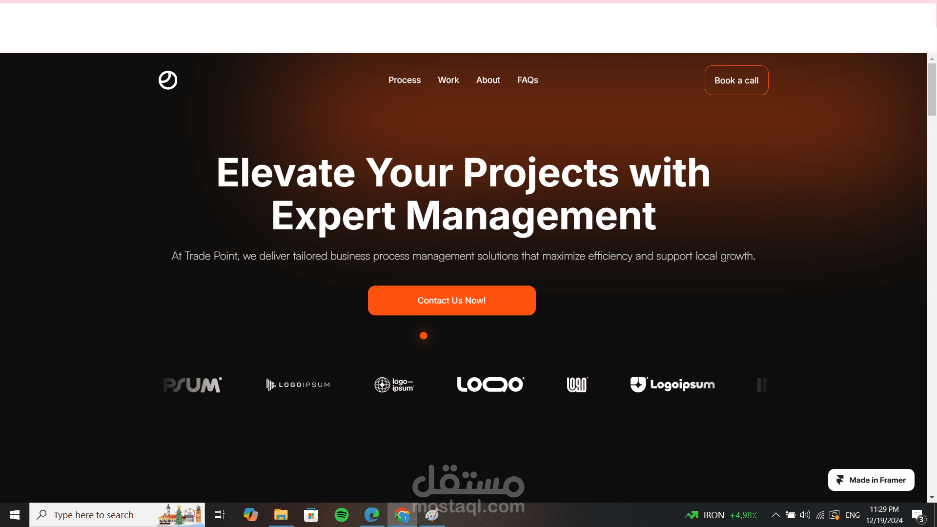 تصميم موقع الكتروني لشركة TradePoint