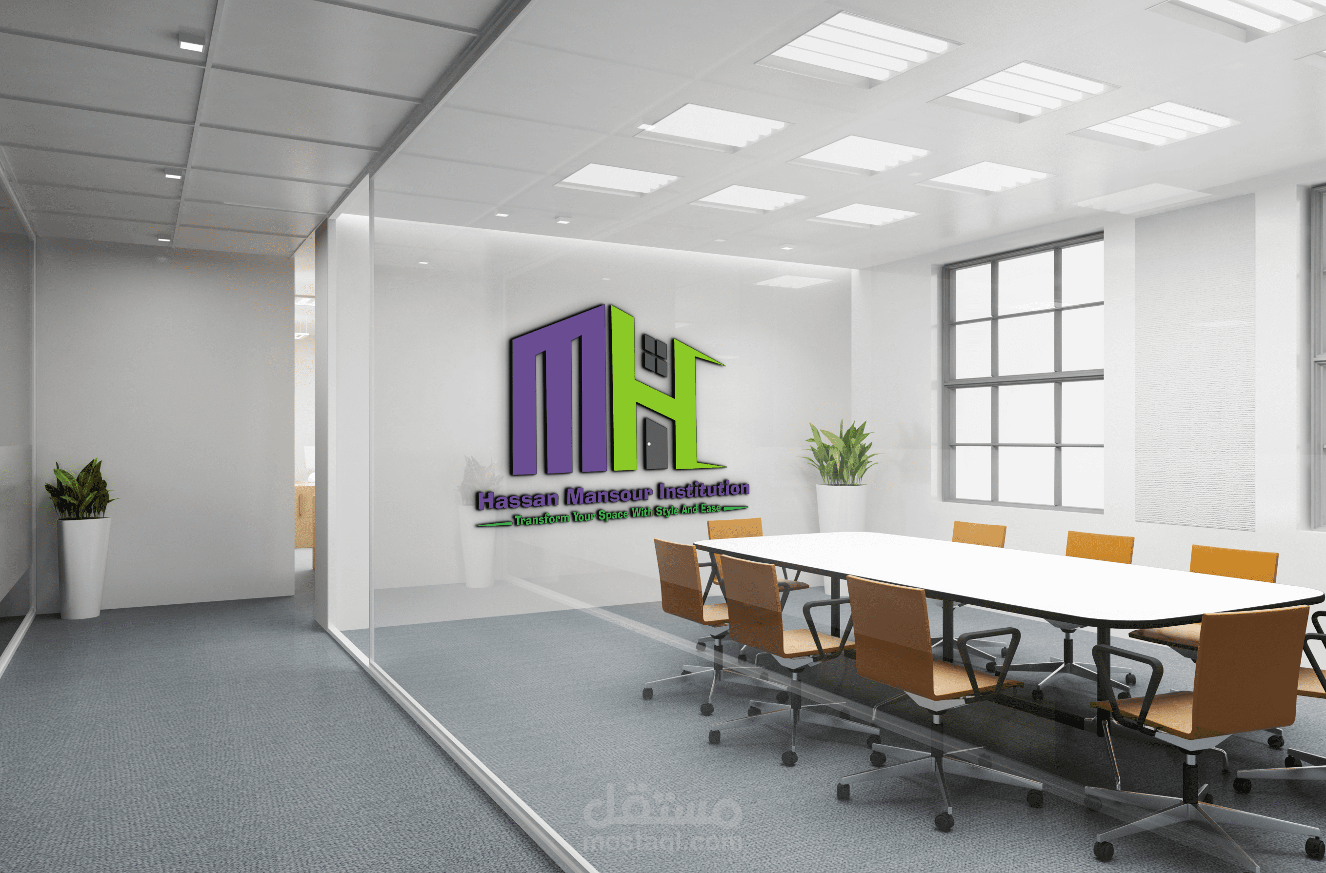 شعار وهوية بصرية لمؤسسة متخصصة فى مجال المقاولات والاستثمار والتسويق العقارى