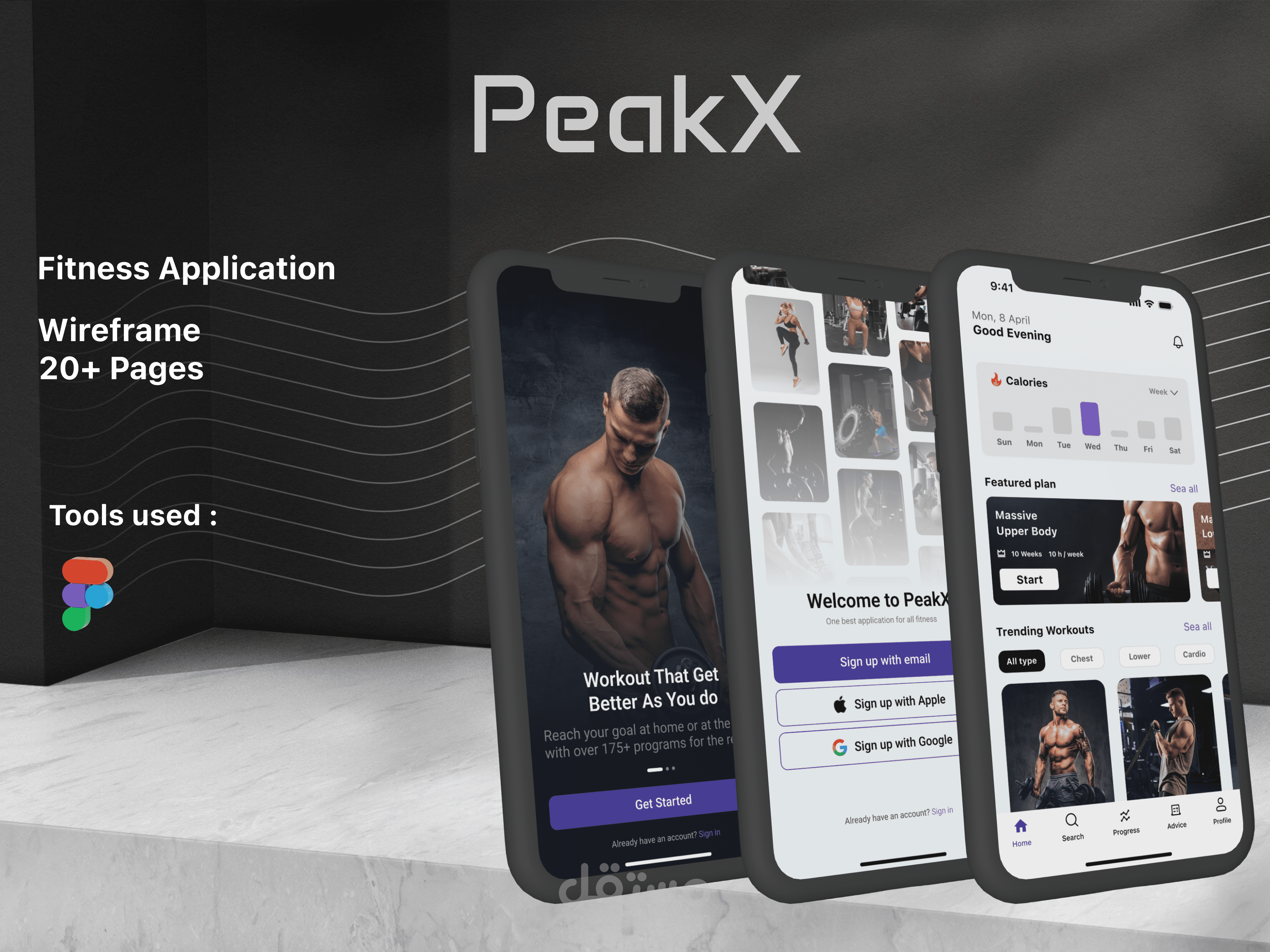 PeakX - Fitness App UI