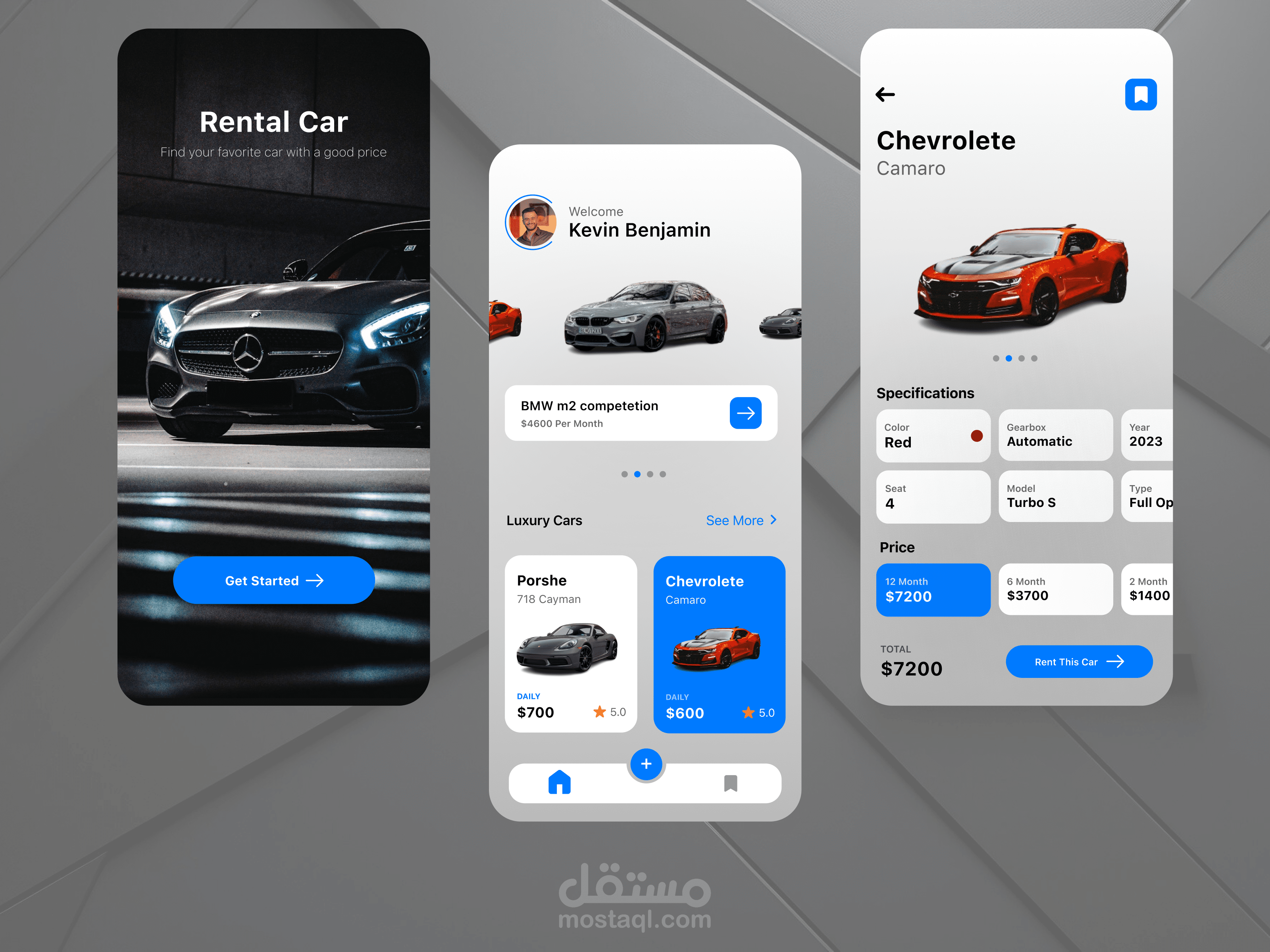 Rental Car - UI Design
