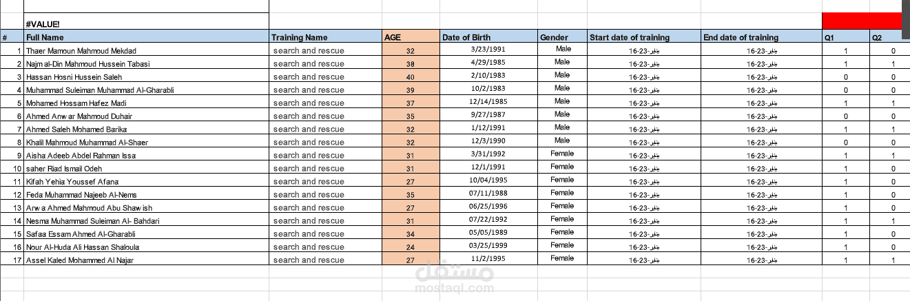 ادخال بيانات باستخدام برامج Microsoft Word وExcel