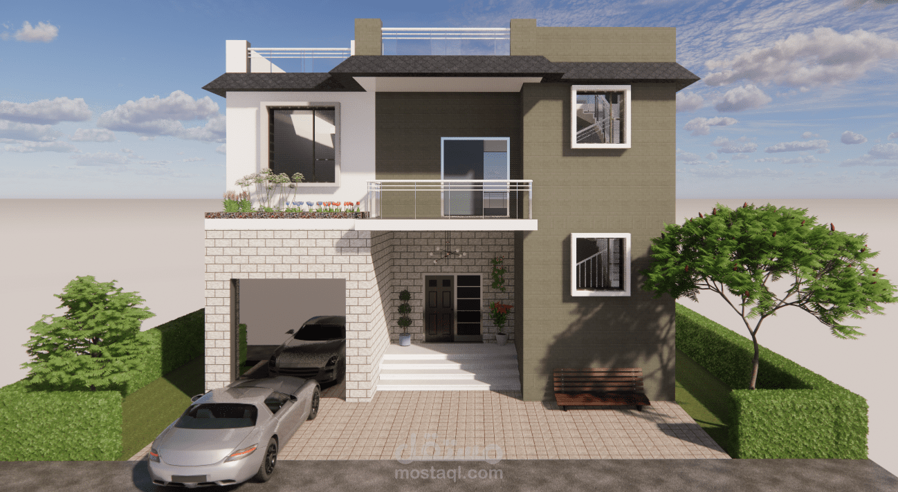 3D model design using Revit and Enscape for rendering.