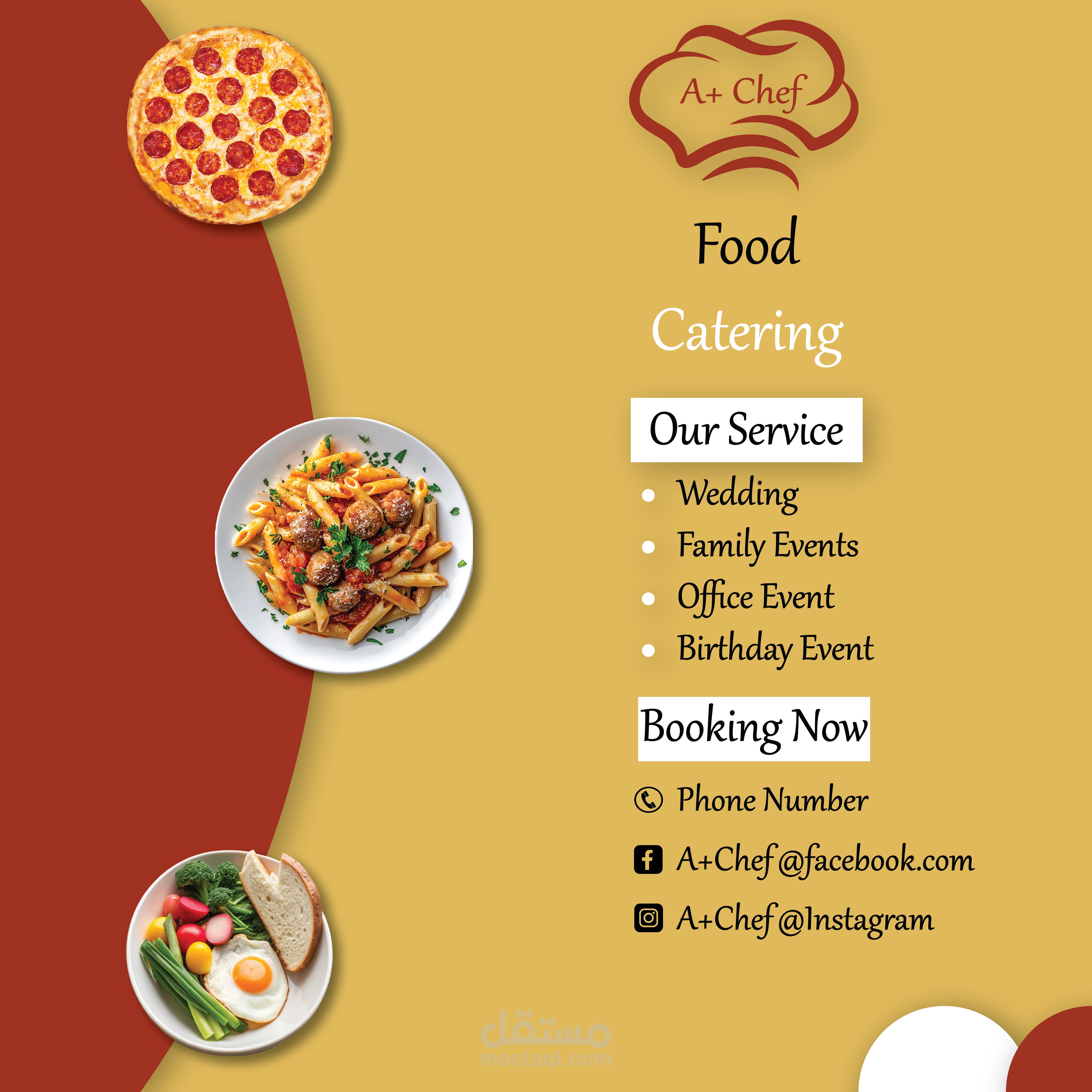 Advertisement for catering services