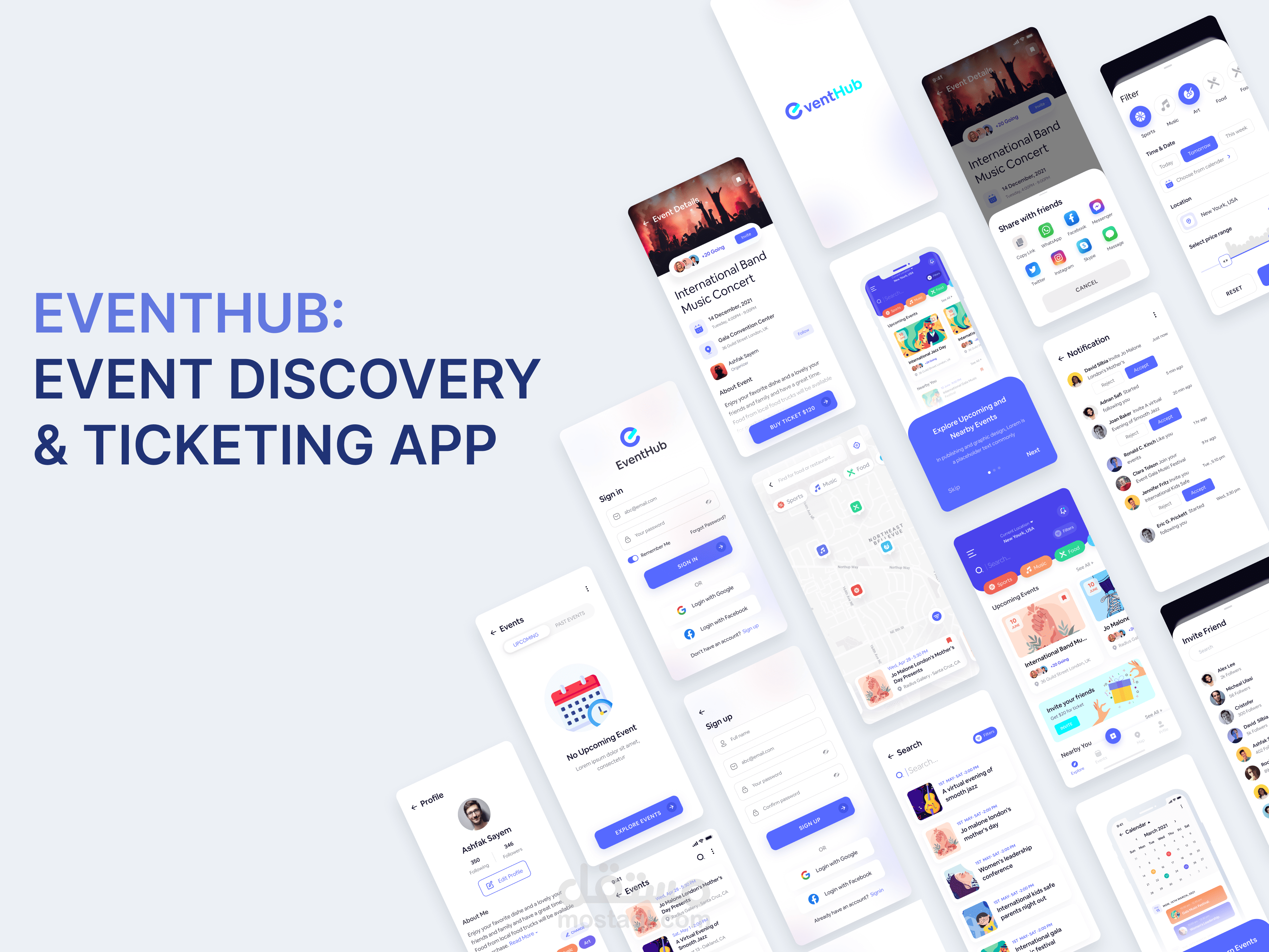 EventHub – برنامج لاكتشاف وحجز الأحداث و الحفلات (Flutter)